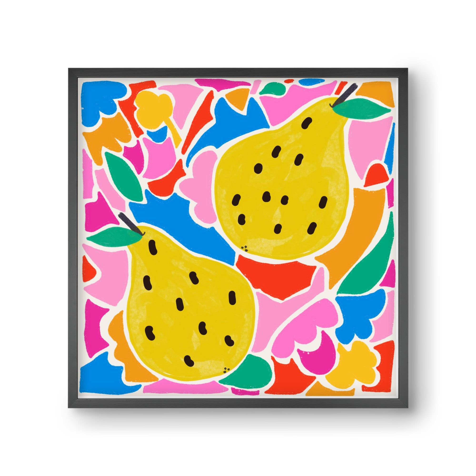 Lovely pear , 30x30 cm (30x30 cm), Fekete keret