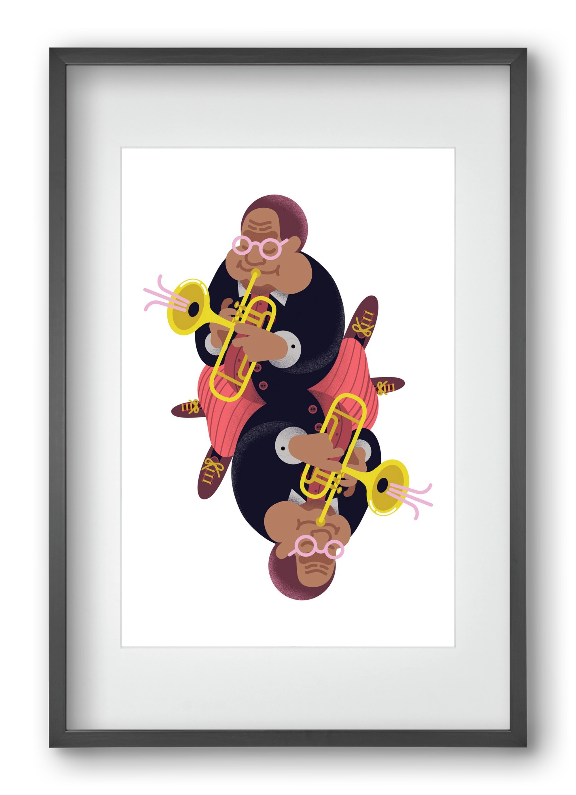 Jazz musician series - Dizzy, 40x60 cm (30x45 cm), Fekete keret, paszpartuval