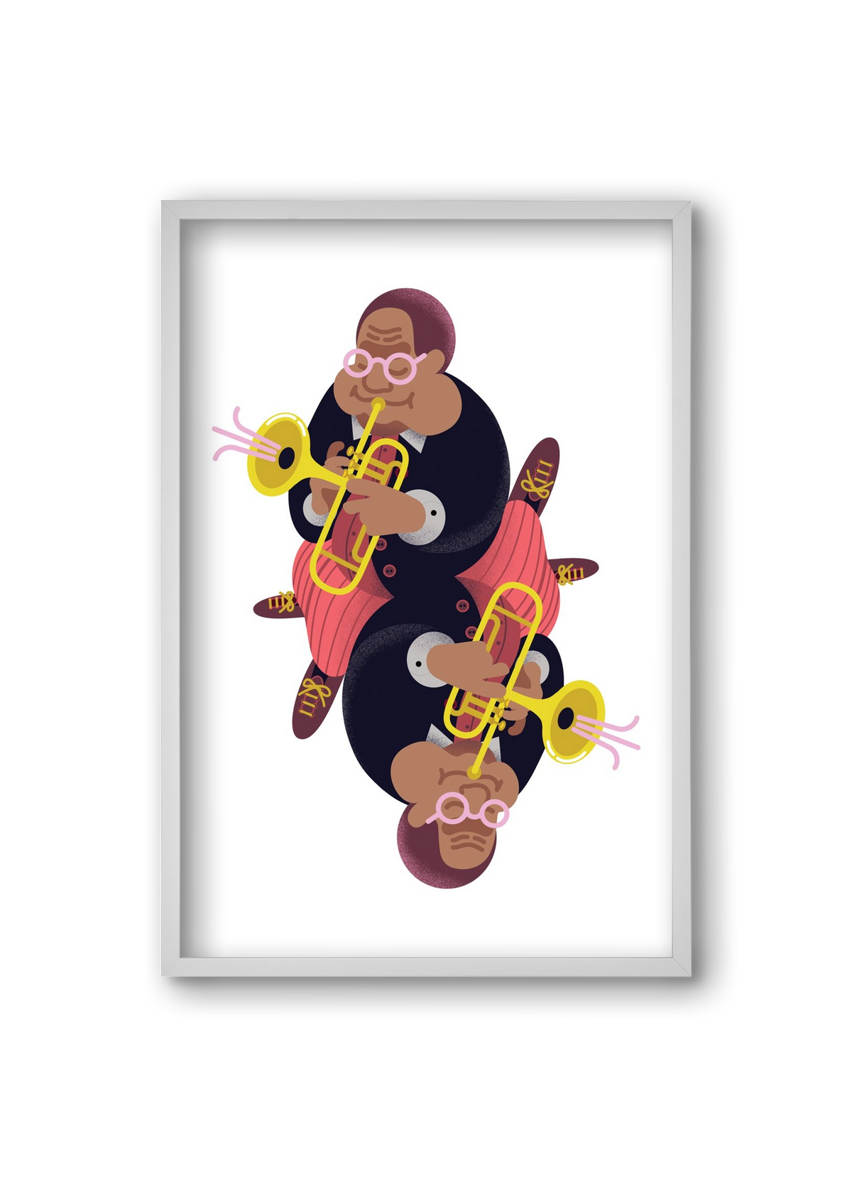 Jazz musician series - Dizzy, 20x30 cm (20x30 cm), Fehér keret