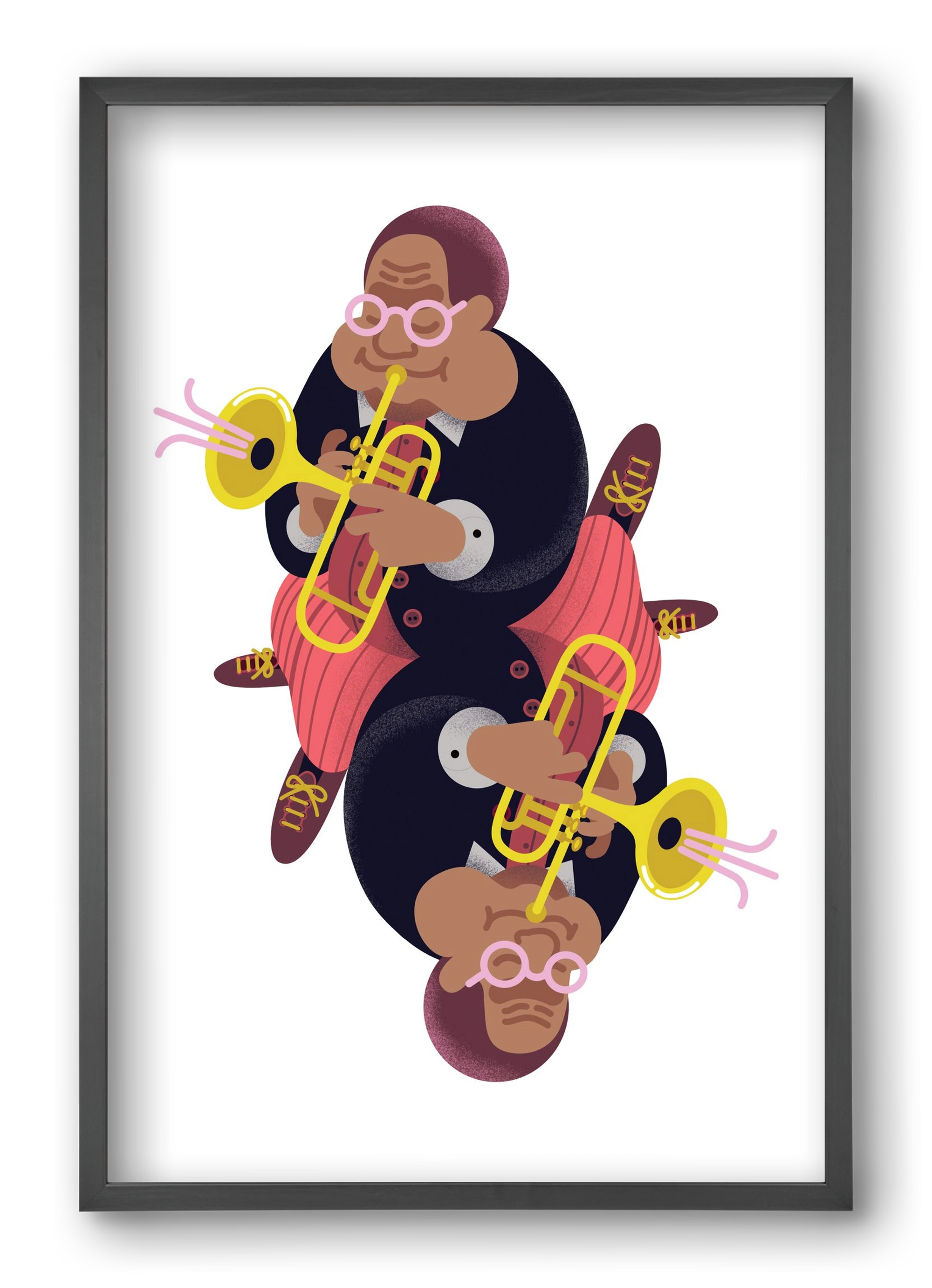 Jazz musician series - Dizzy, 40x60 cm (40x60 cm), Fekete keret