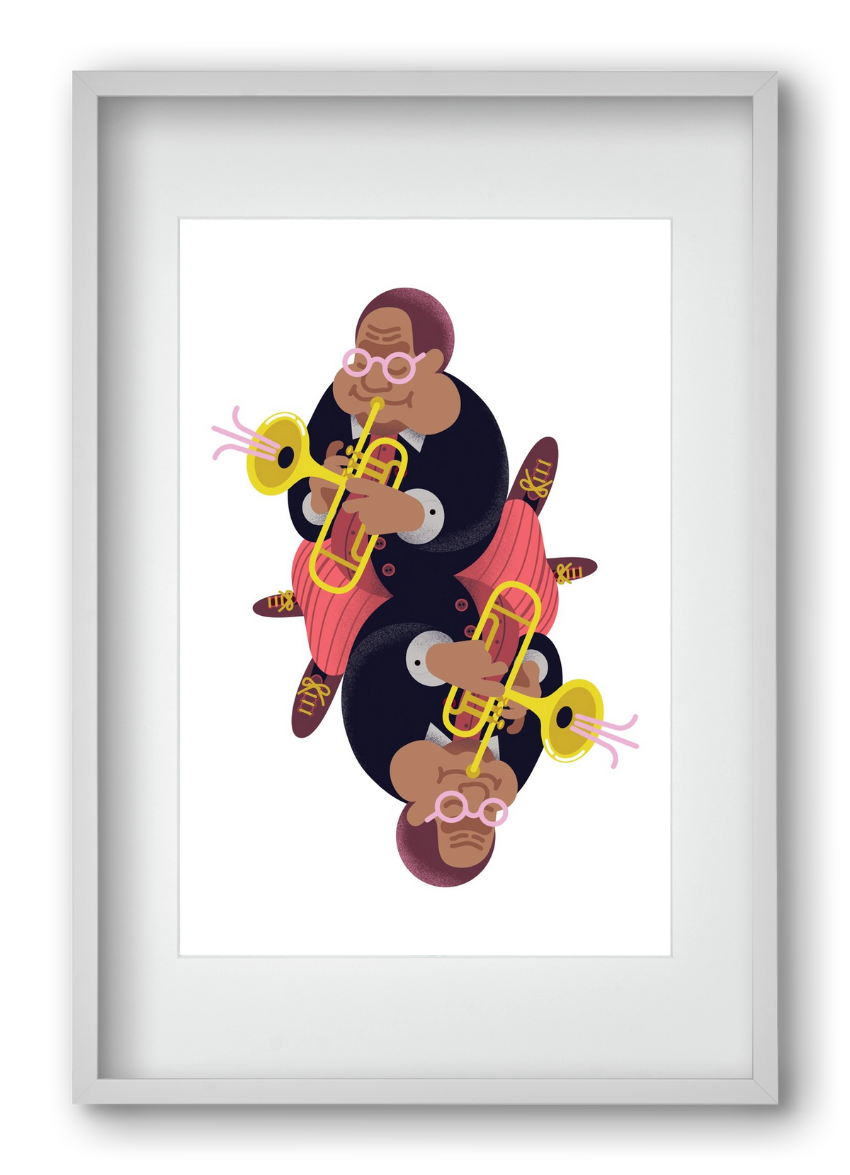 Jazz musician series - Dizzy, 40x60 cm (30x45 cm), Fehér keret, paszpartuval