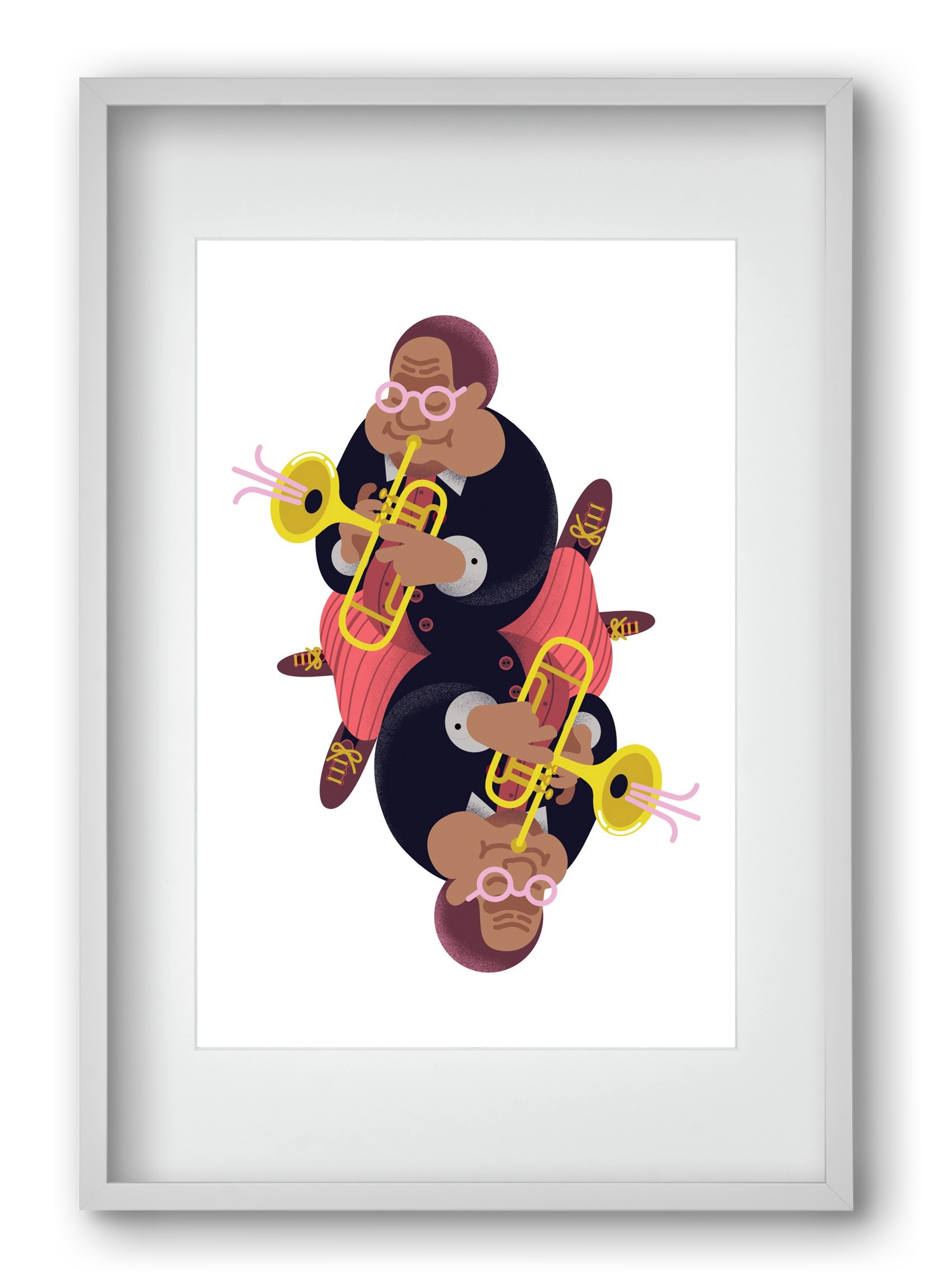 Jazz musician series - Dizzy, 40x60 cm (30x45 cm), Fehér keret, paszpartuval