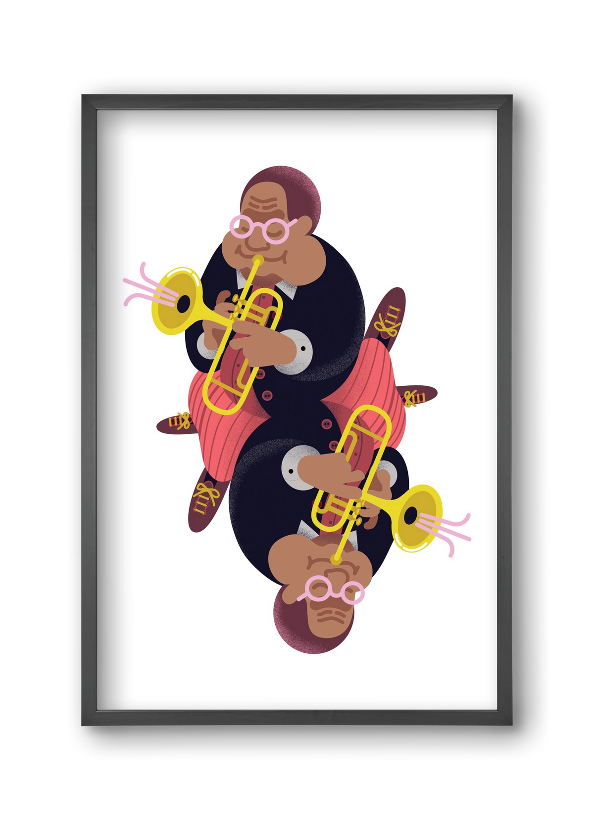 Jazz musician series - Dizzy, 30x45 cm (30x45 cm), Fekete keret