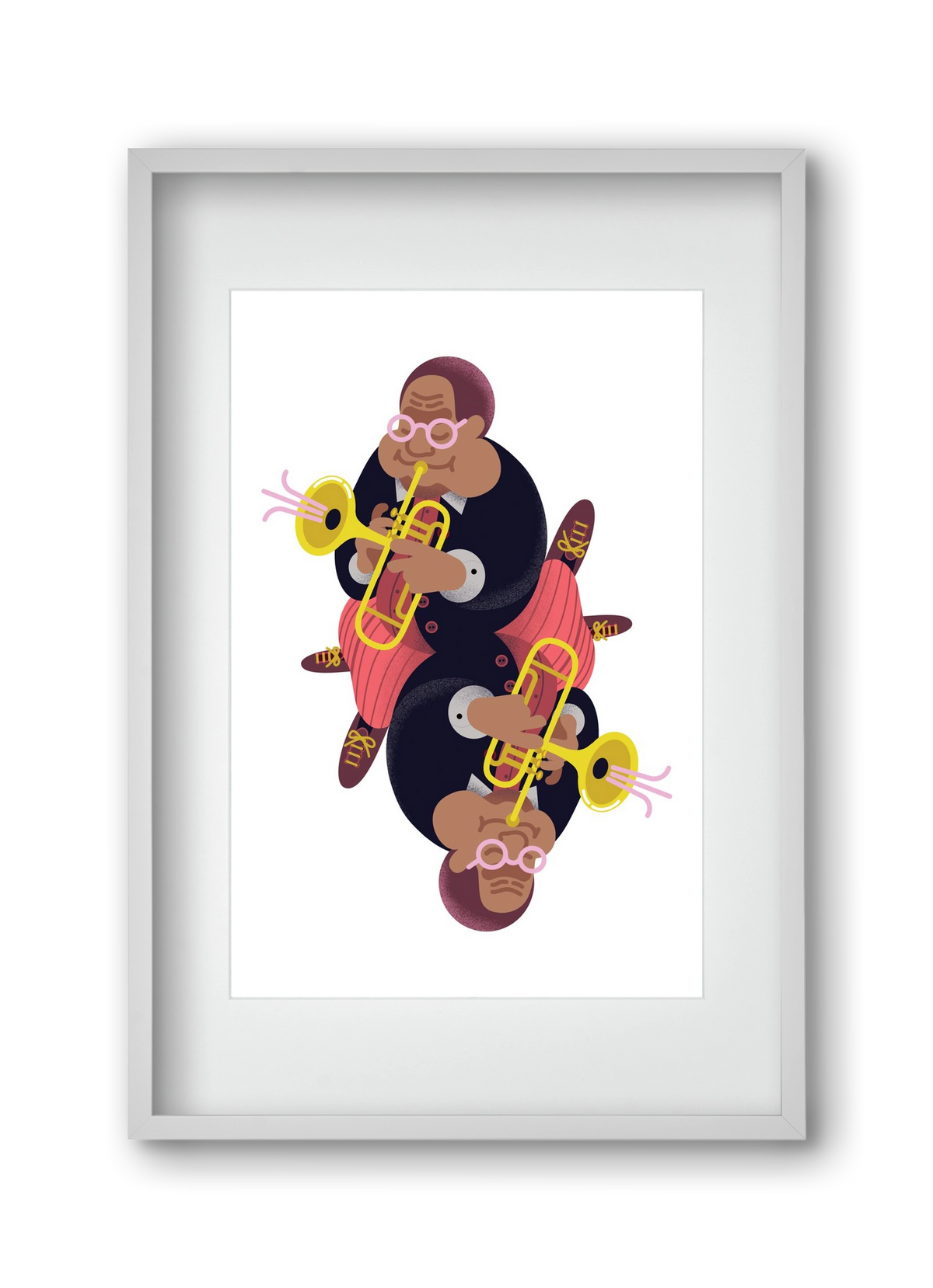 Jazz musician series - Dizzy, 30x45 cm (20x30 cm), Fehér keret, paszpartuval