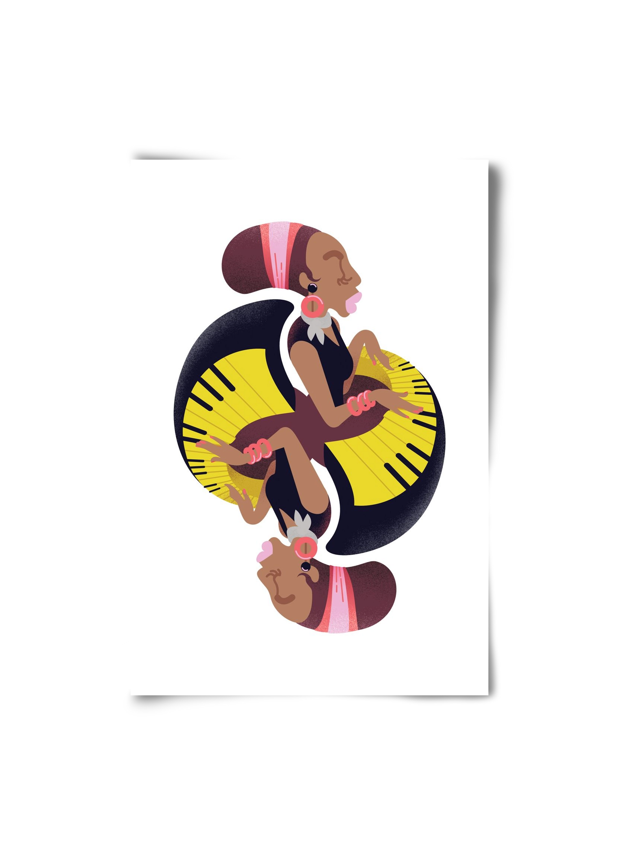 Jazz musician series - Nina, 20x30 cm, Keret nélkül