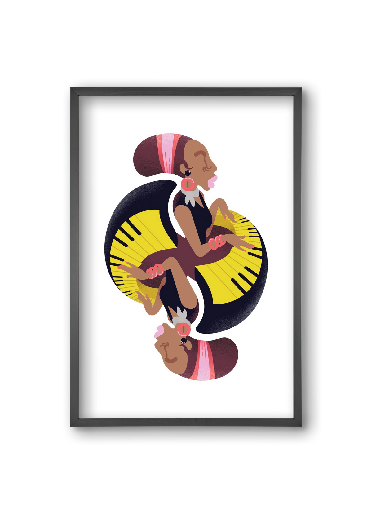 Jazz musician series - Nina, 20x30 cm (20x30 cm), Fekete keret