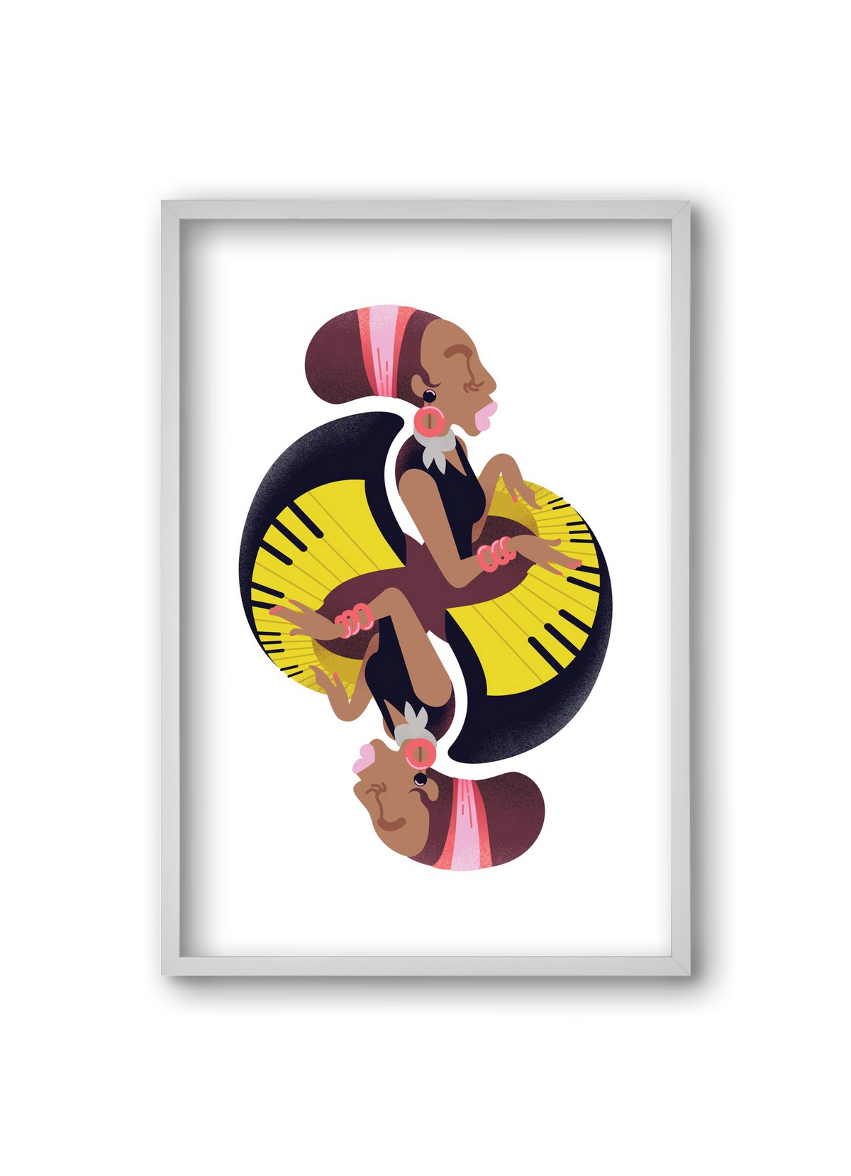 Jazz musician series - Nina, 20x30 cm (20x30 cm), Fehér keret