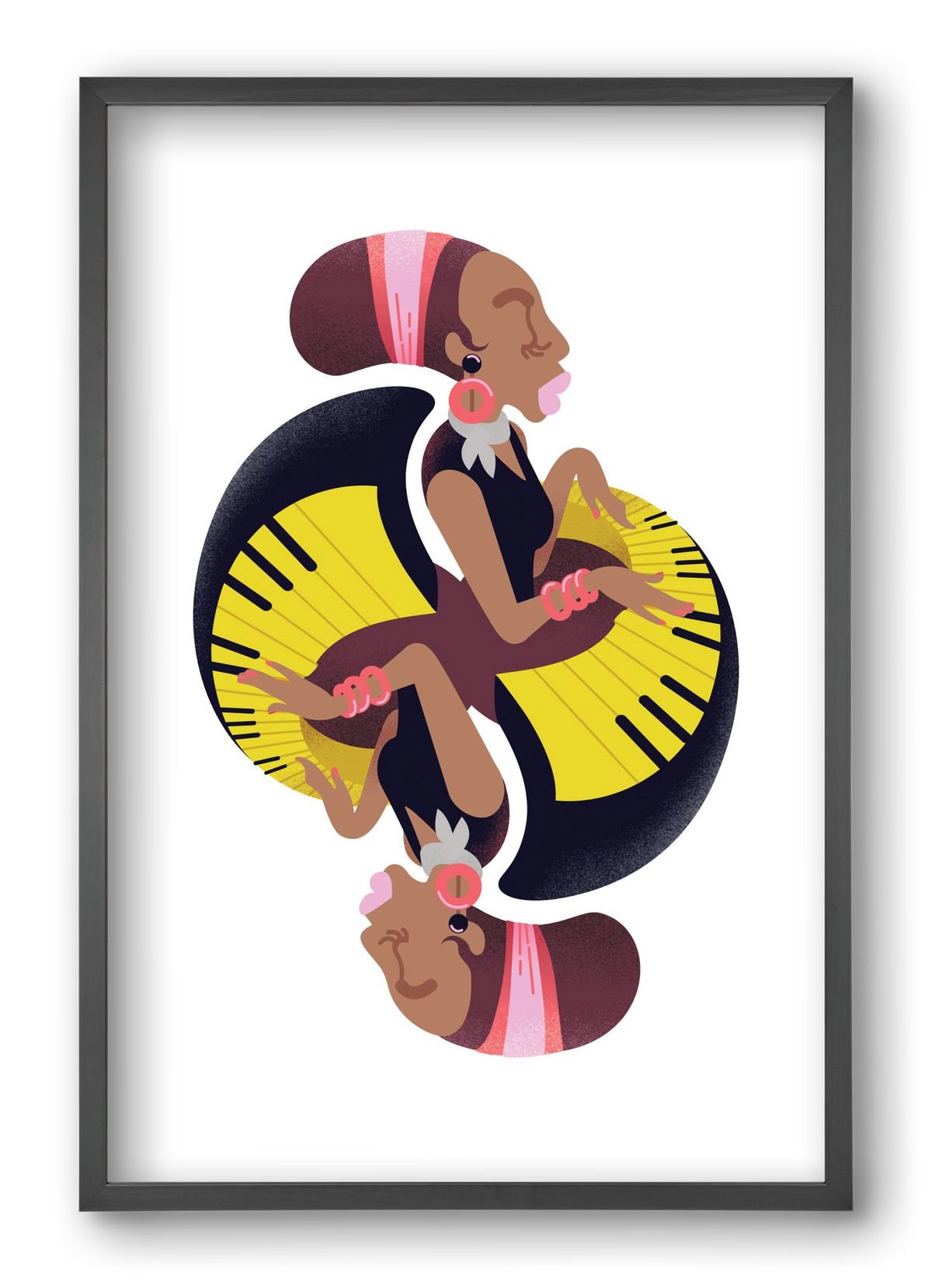 Jazz musician series - Nina, 40x60 cm (40x60 cm), Fekete keret