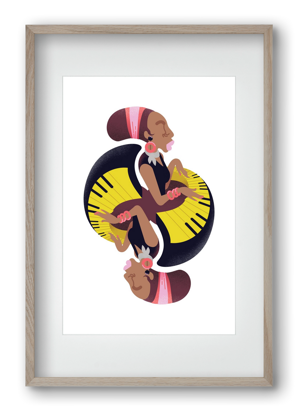 Jazz musician series - Nina, 40x60 cm (30x45 cm), Tölgy keret, paszpartuval