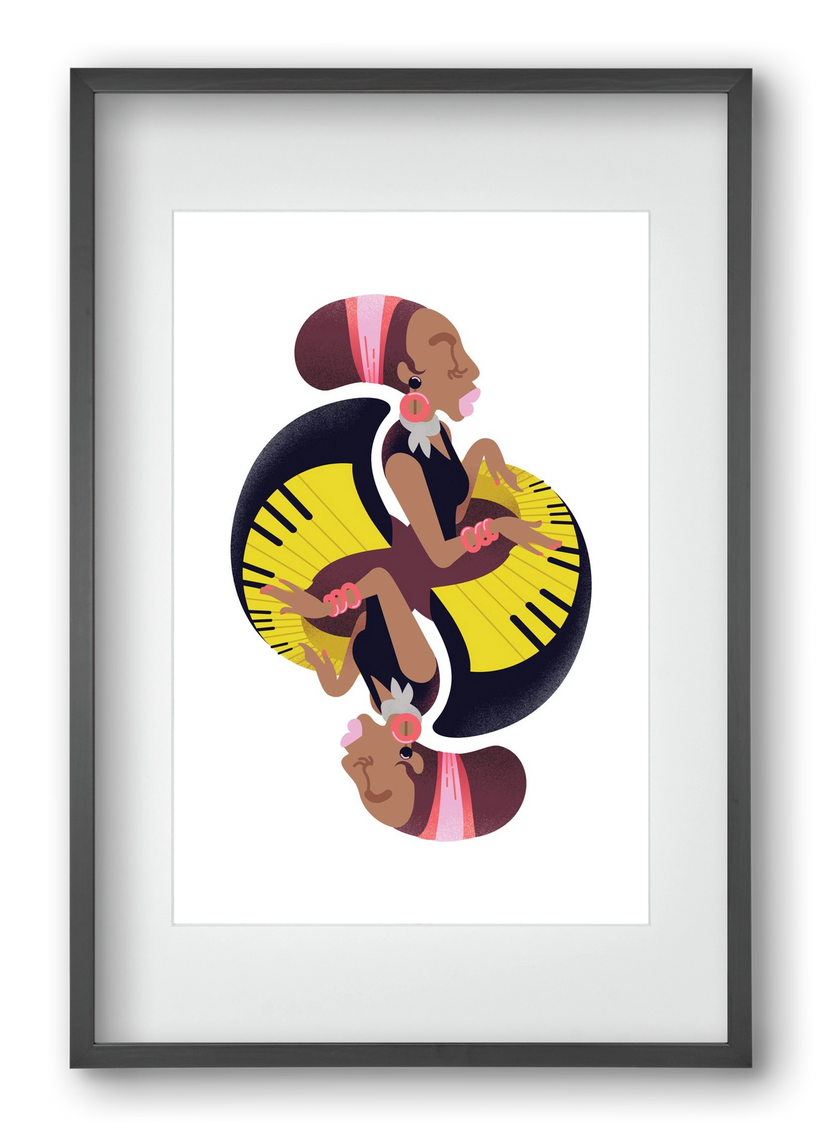 Jazz musician series - Nina, 40x60 cm (30x45 cm), Fekete keret, paszpartuval