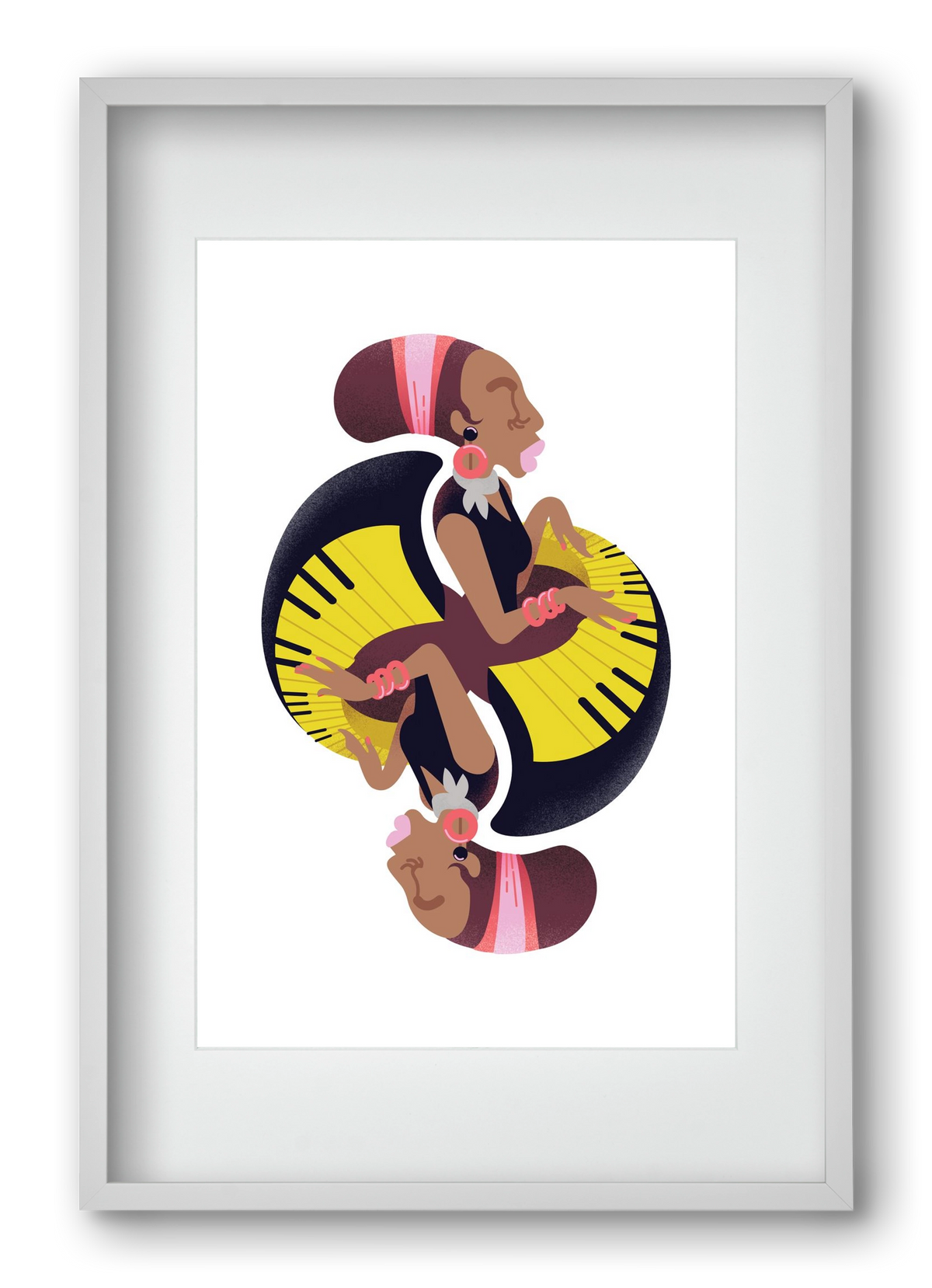 Jazz musician series - Nina, 40x60 cm (30x45 cm), Fehér keret, paszpartuval