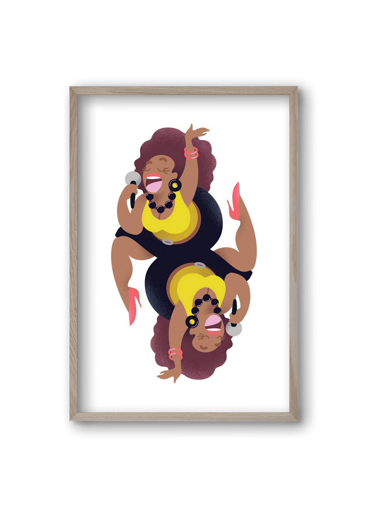 Jazz musician series - Billy, 20x30 cm (20x30 cm), Tölgy keret