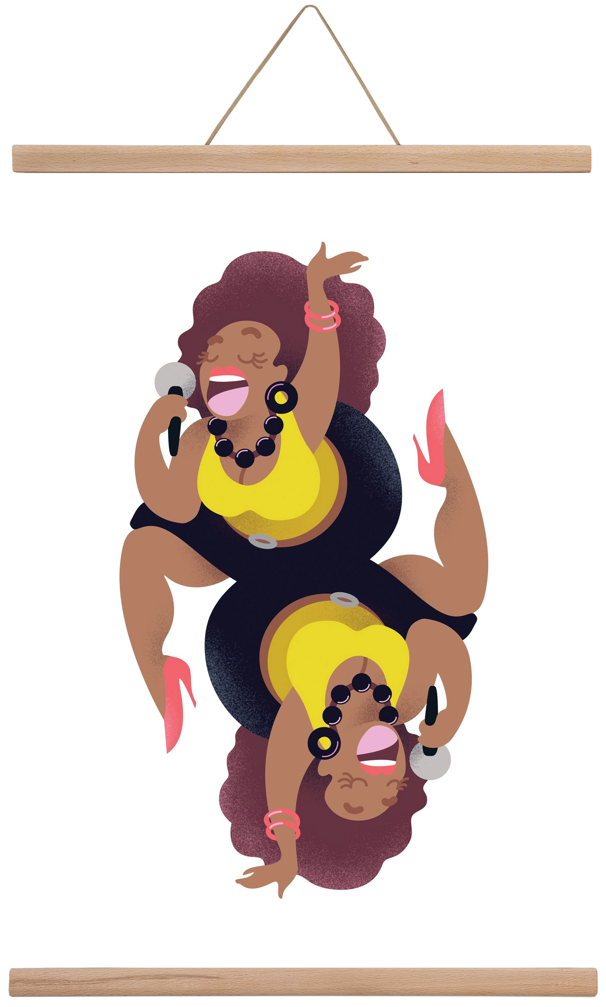 Jazz musician series - Billy, 40x60 cm (40x60 cm), Tölgy akasztó