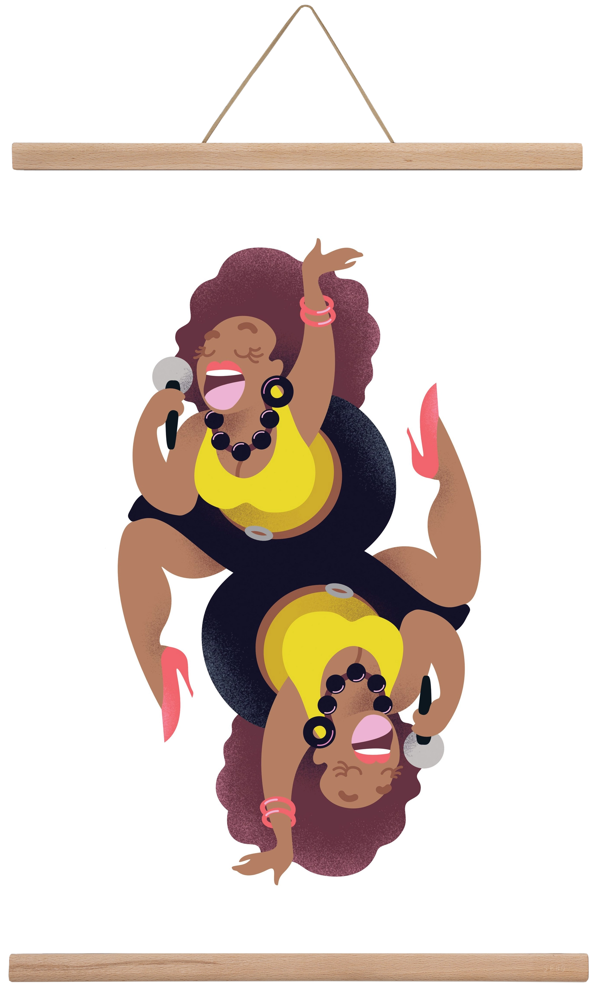 Jazz musician series - Billy, 40x60 cm (40x60 cm), Tölgy akasztó