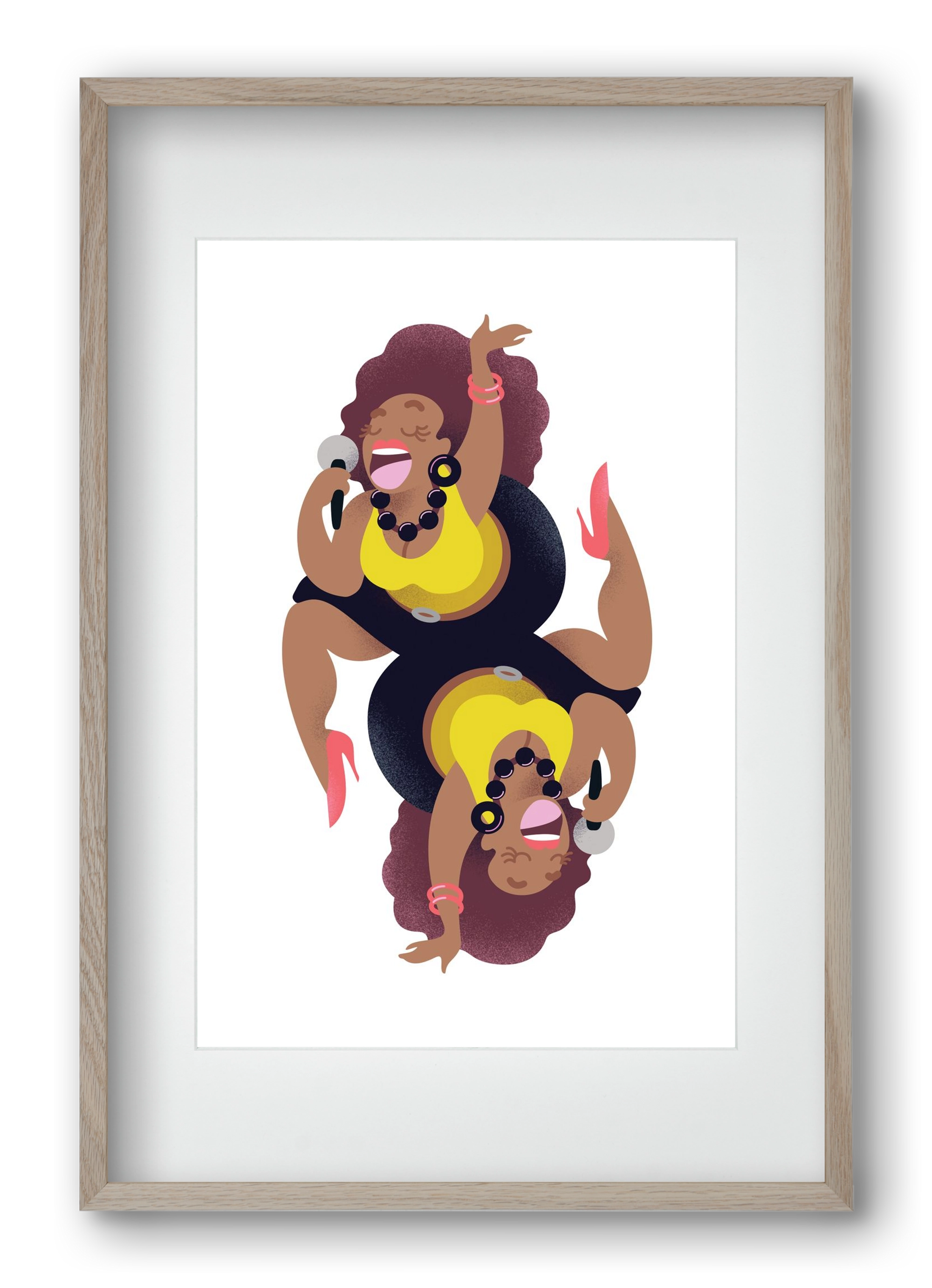 Jazz musician series - Billy, 40x60 cm (30x45 cm), Tölgy keret, paszpartuval