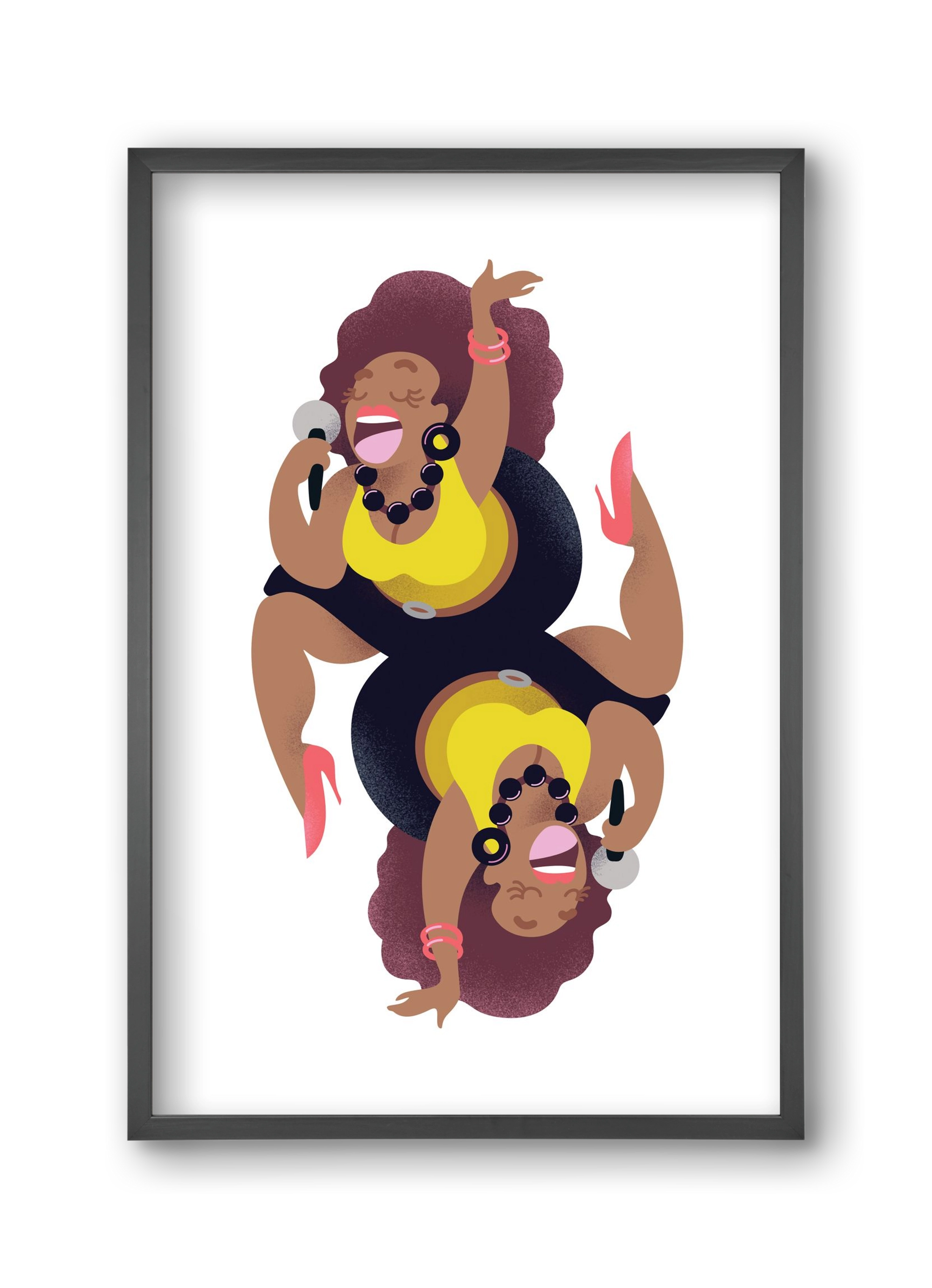 Jazz musician series - Billy, 30x45 cm (30x45 cm), Fekete keret