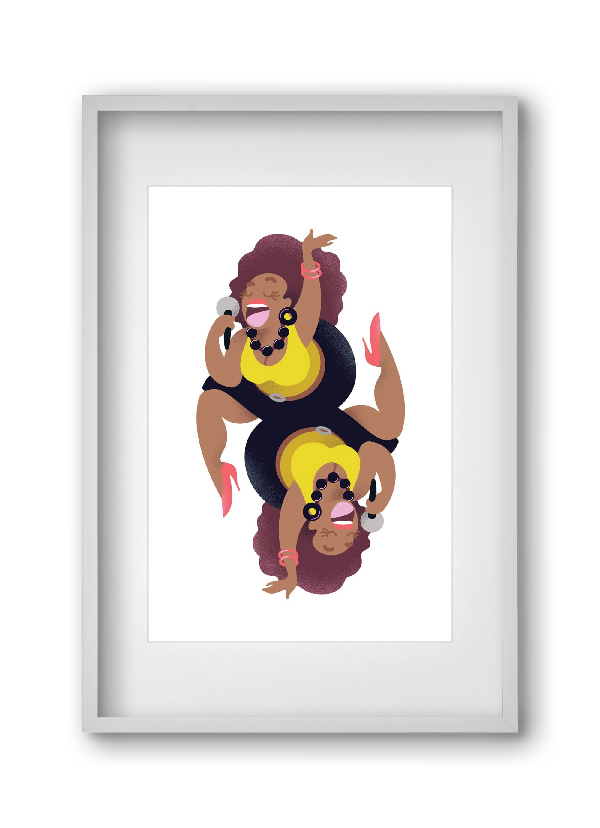 Jazz musician series - Billy, 30x45 cm (20x30 cm), Fehér keret, paszpartuval