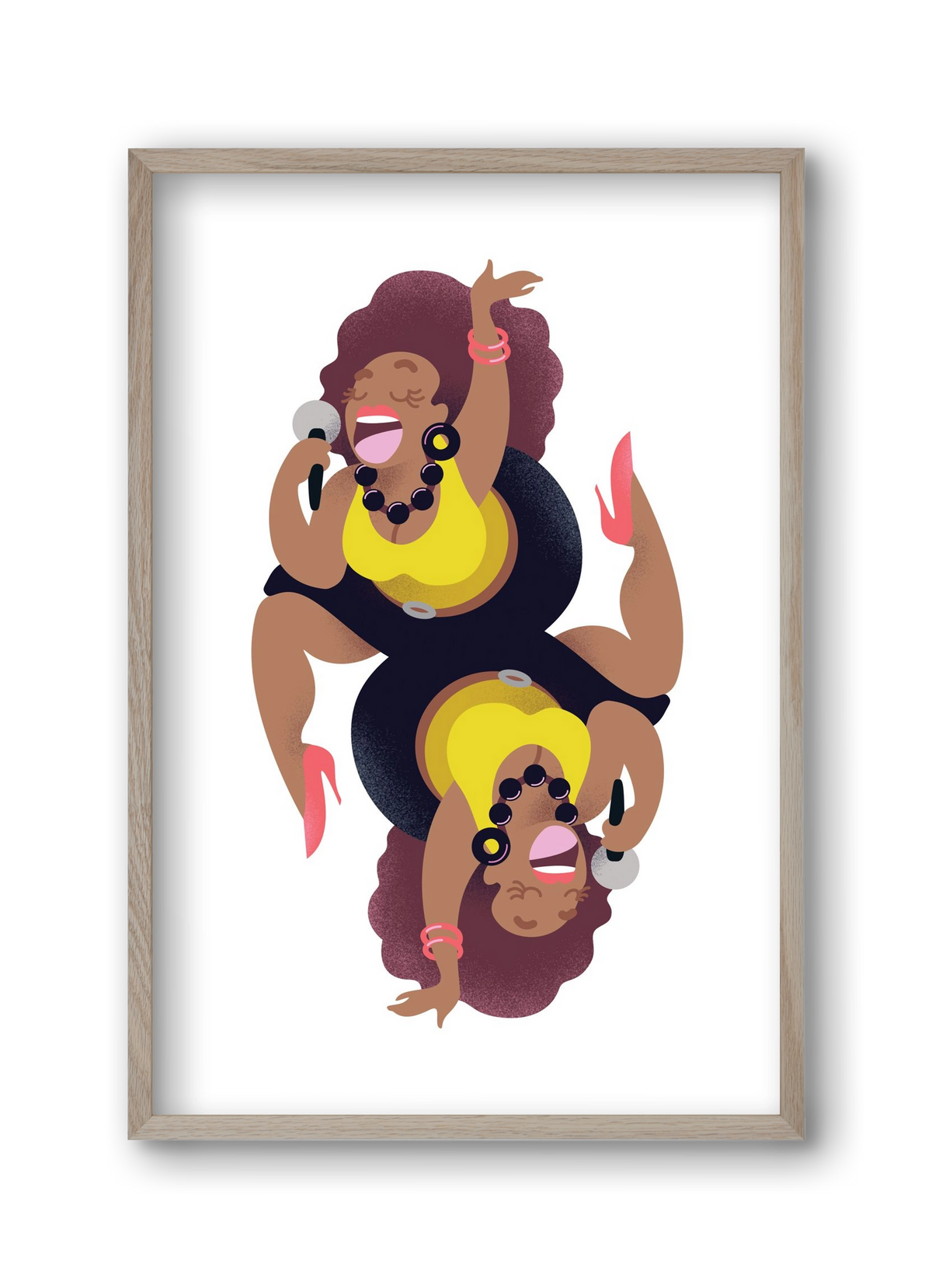 Jazz musician series - Billy, 30x45 cm (30x45 cm), Tölgy keret