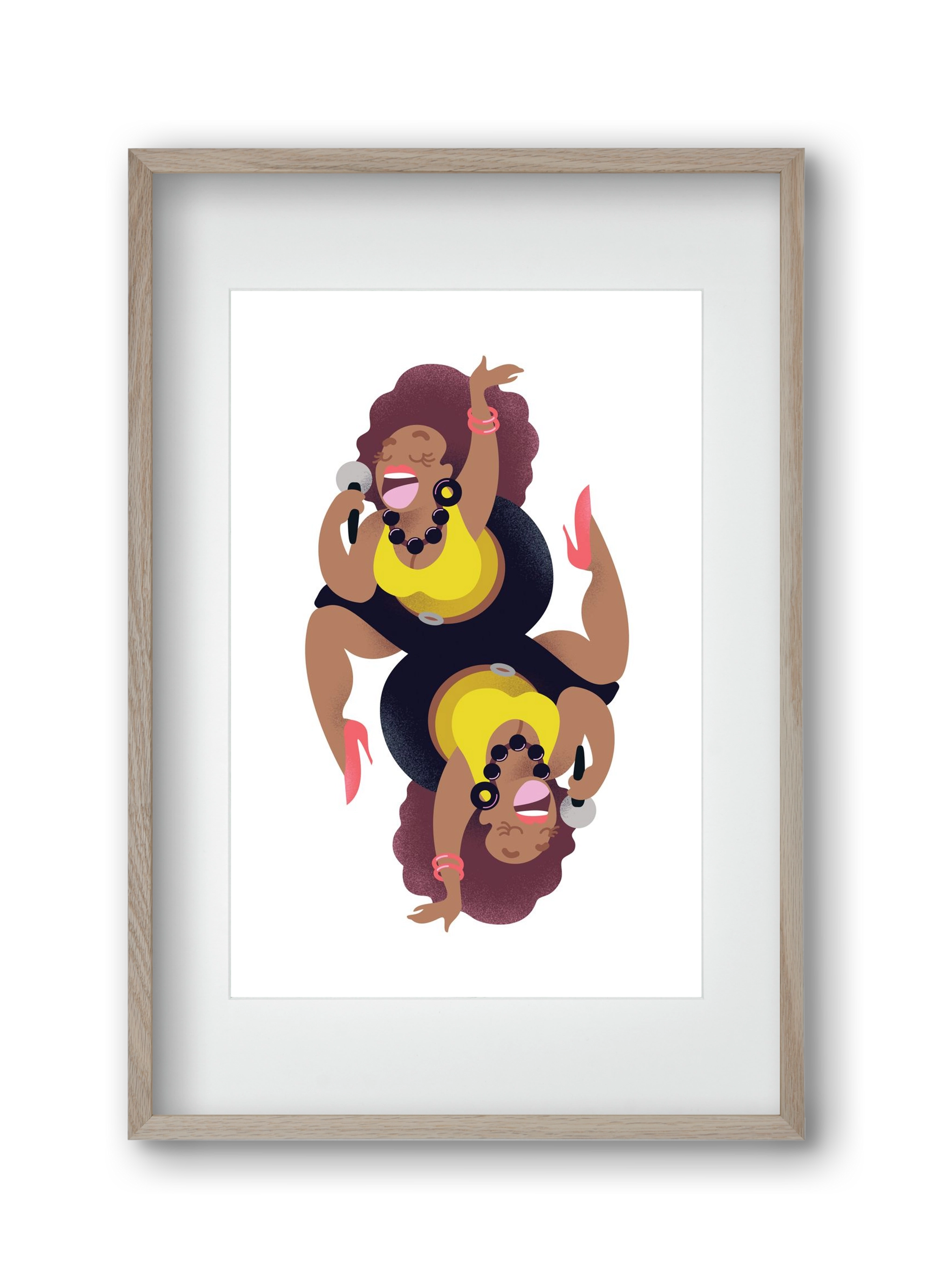 Jazz musician series - Billy, 30x45 cm (20x30 cm), Tölgy keret, paszpartuval