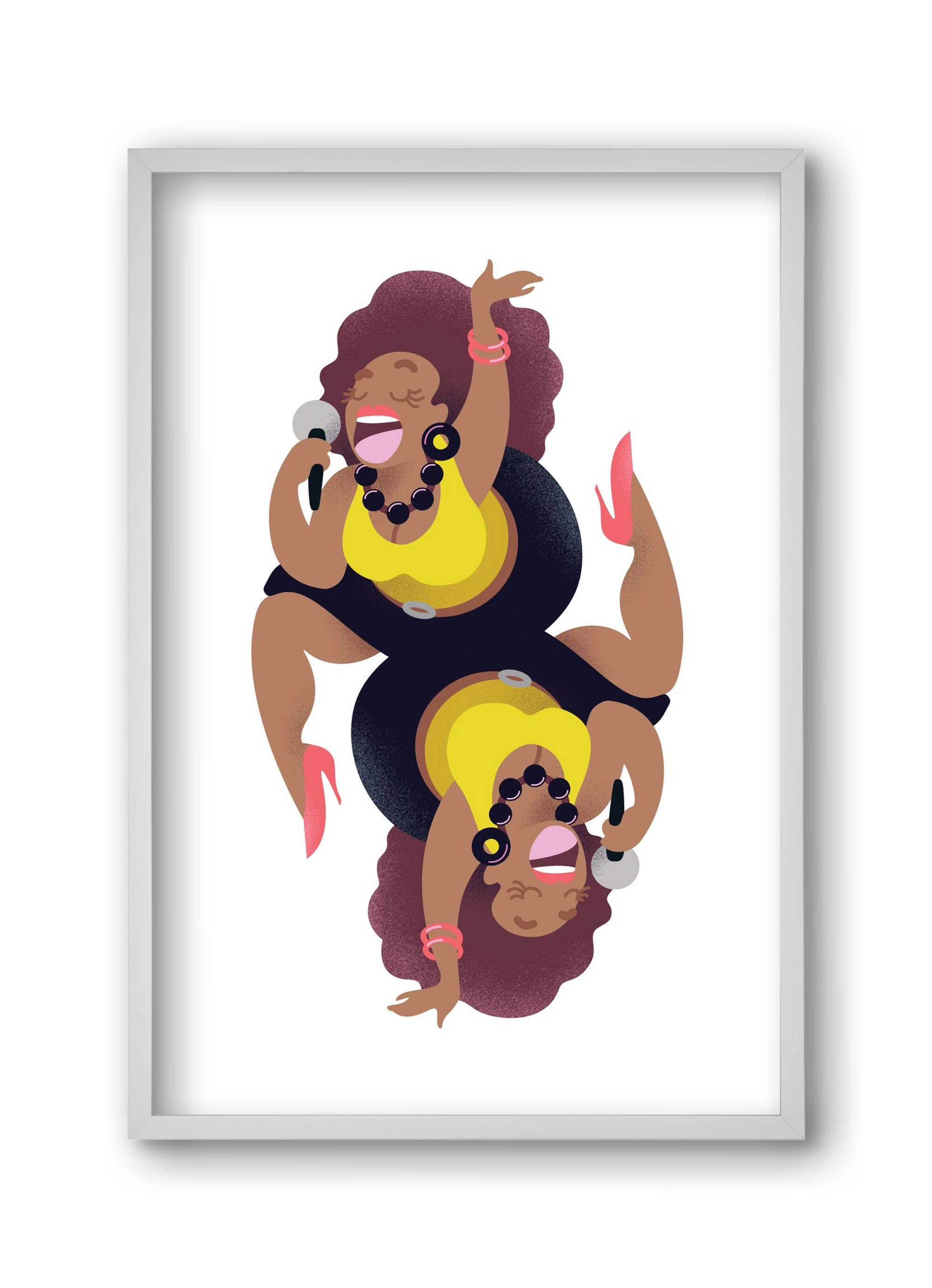 Jazz musician series - Billy, 30x45 cm (30x45 cm), Fehér keret