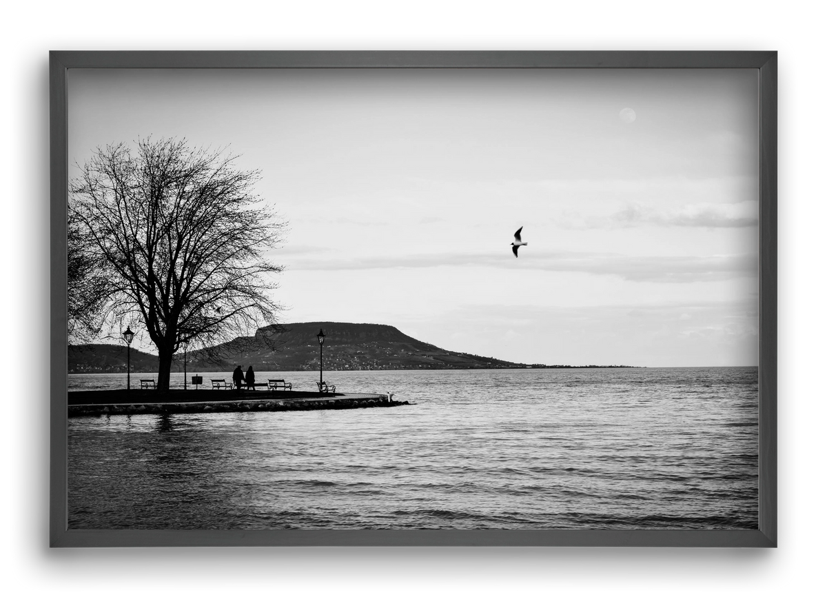 Full moon, 60x40 cm (60x40 cm), Fekete keret