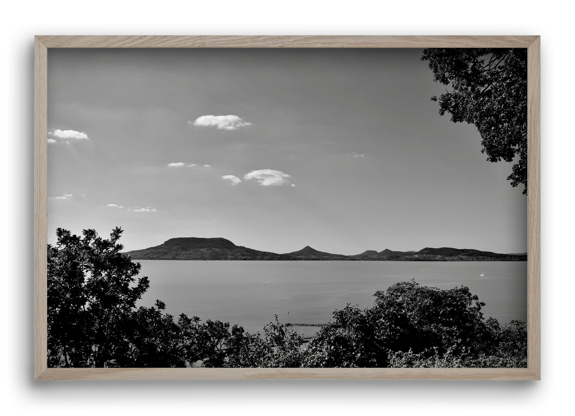 Balaton Summer, 60x40 cm (60x40 cm), Tölgy keret