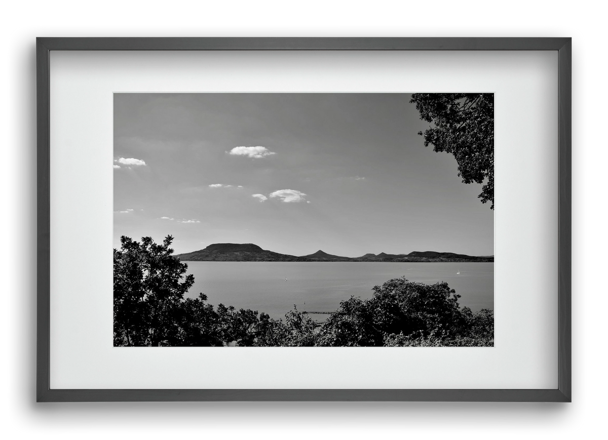 Balaton Summer, 60x40 cm (45x30 cm), Fekete keret, paszpartuval