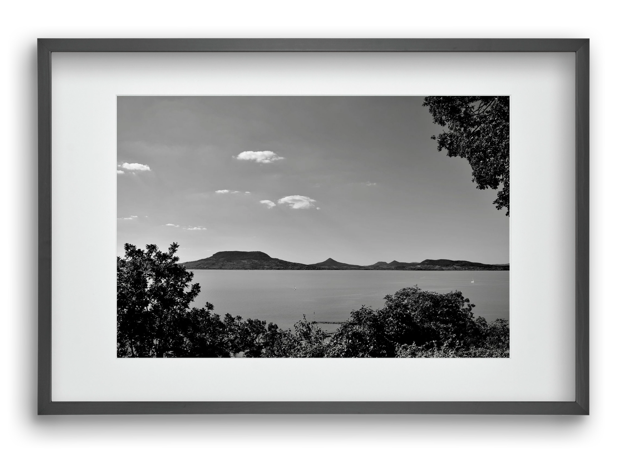 Balaton Summer, 60x40 cm (45x30 cm), Fekete keret, paszpartuval