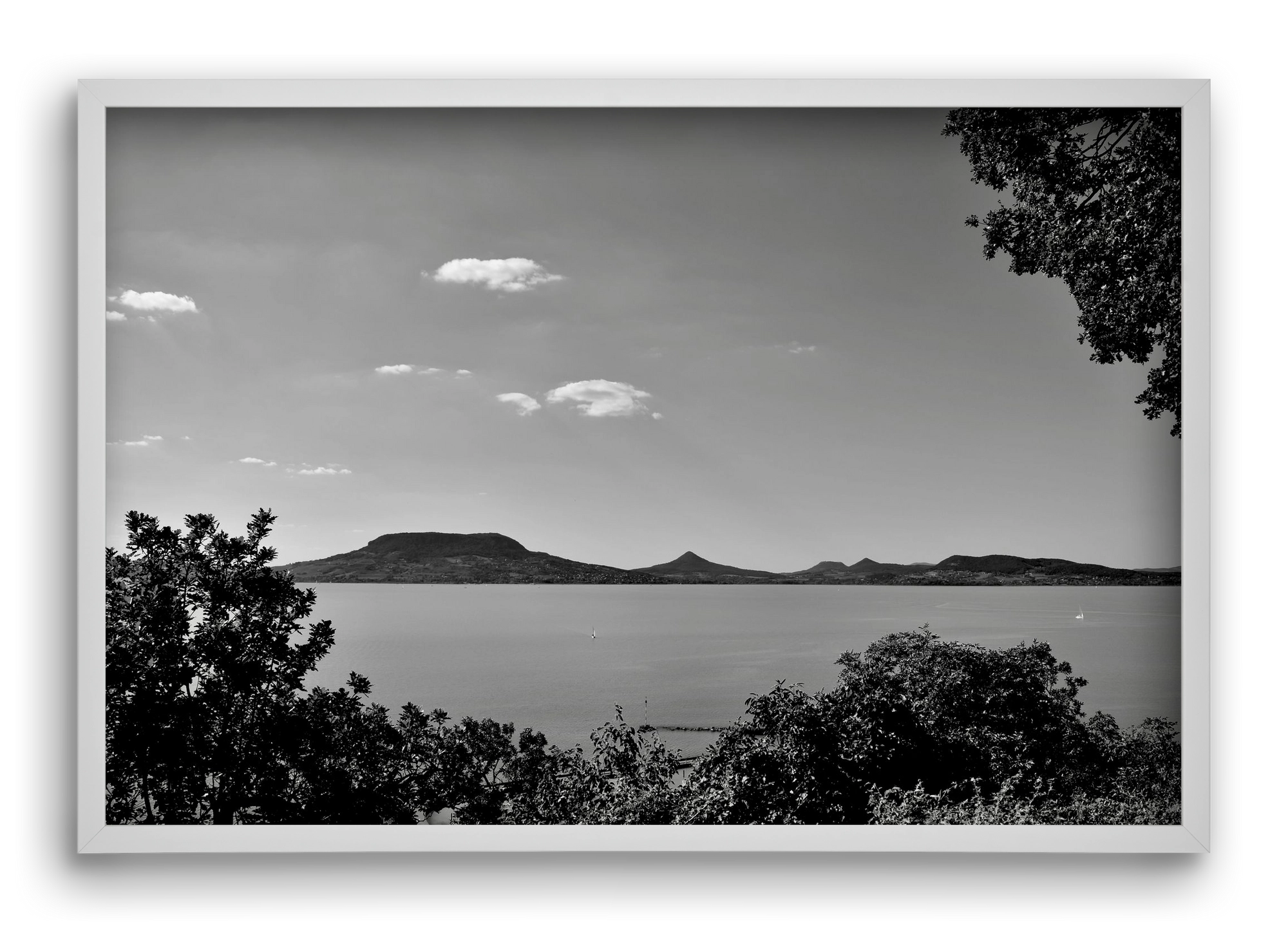 Balaton Summer, 60x40 cm (60x40 cm), Fehér keret