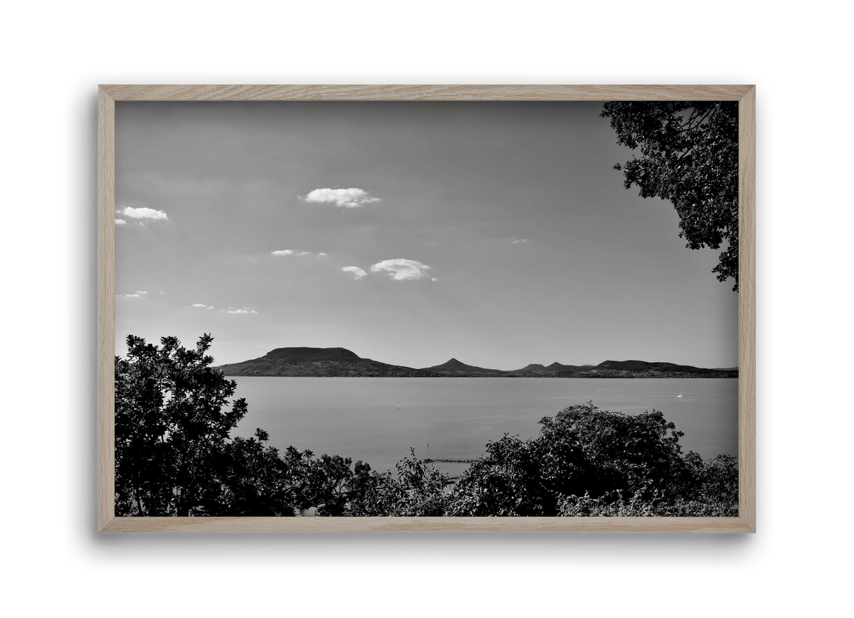 Balaton Summer, 45x30 cm (45x30 cm), Tölgy keret