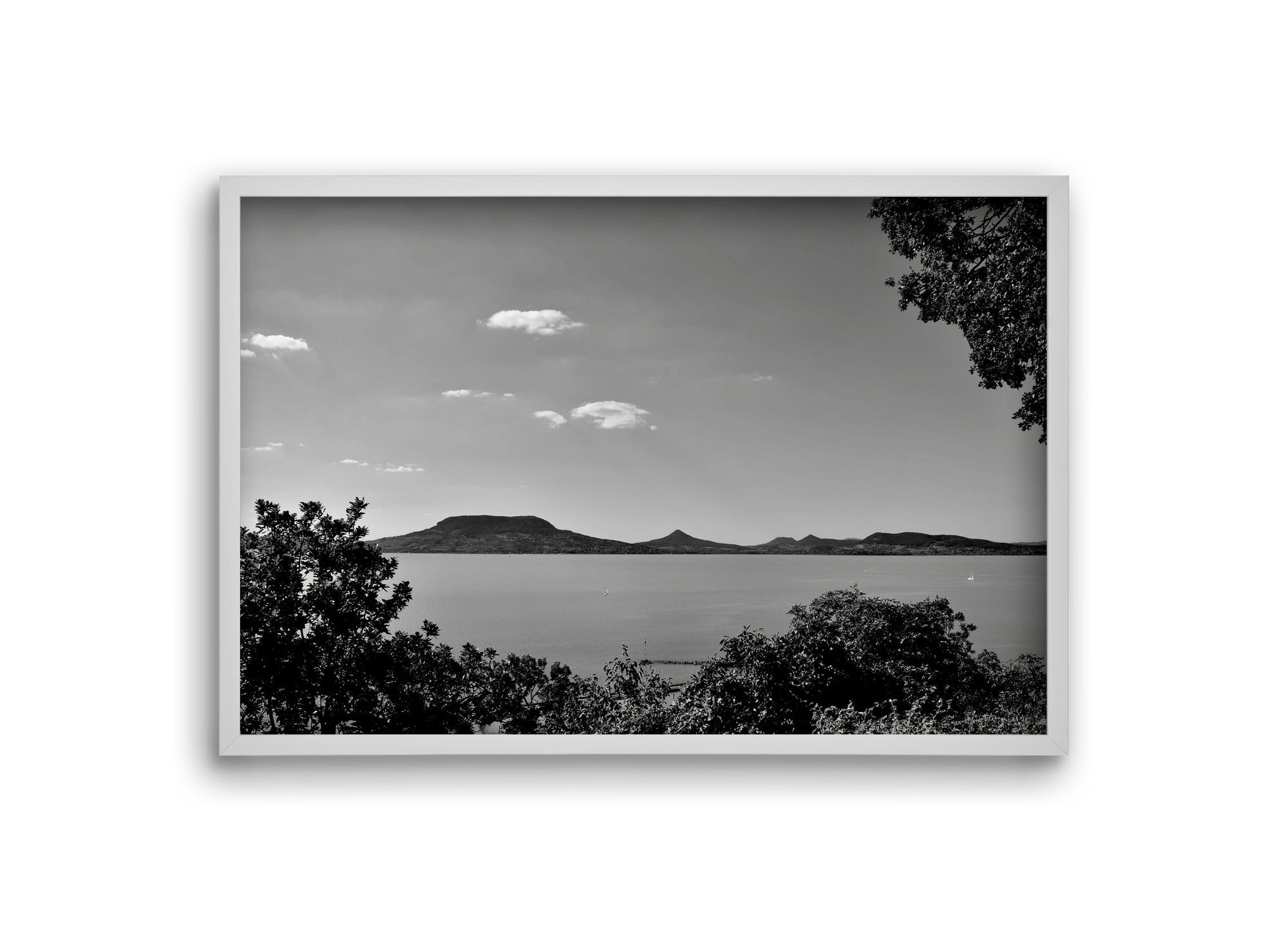 Balaton Summer, 30x20 cm (30x20 cm), Fehér keret