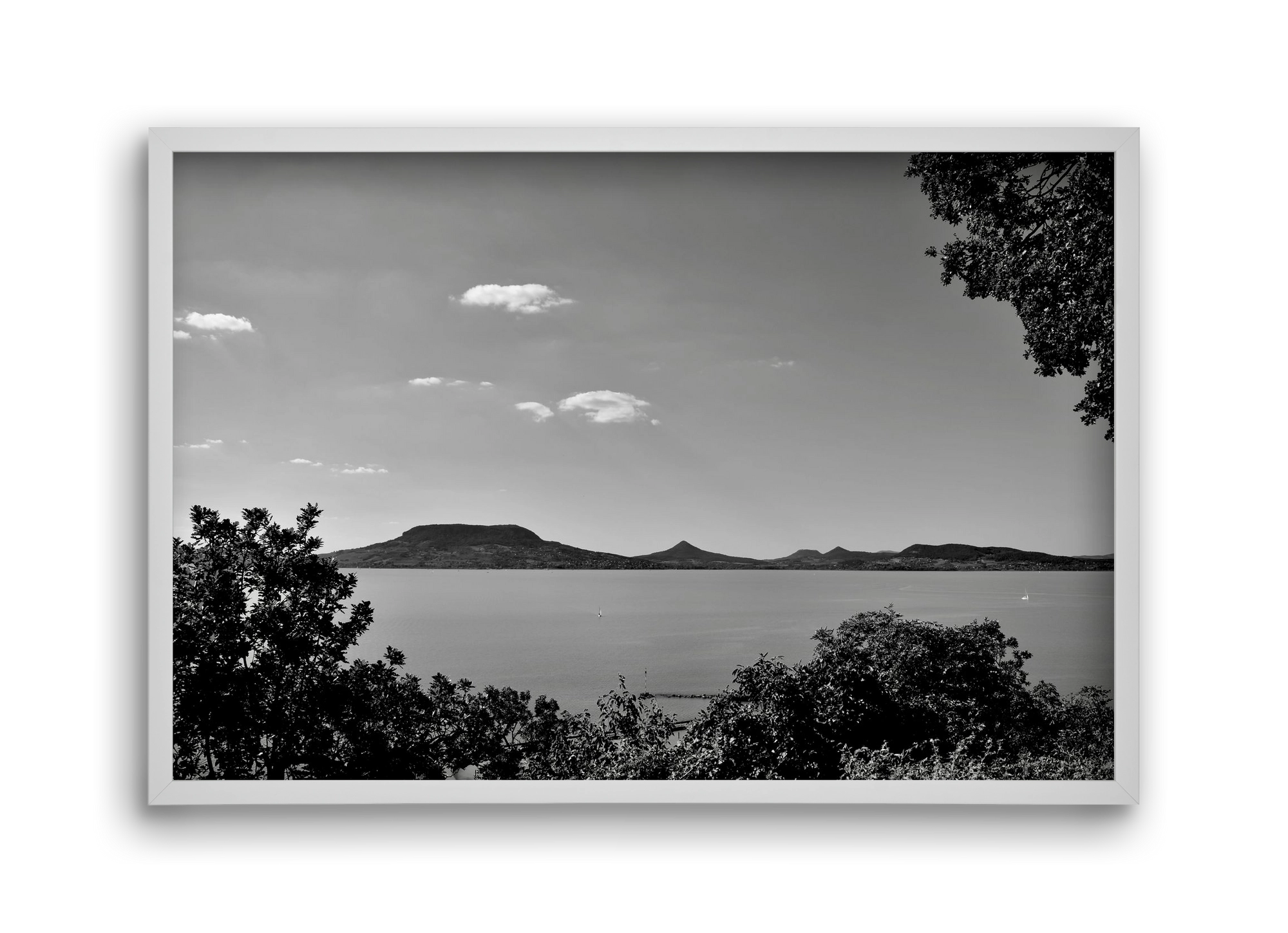 Balaton Summer, 45x30 cm (45x30 cm), Fehér keret