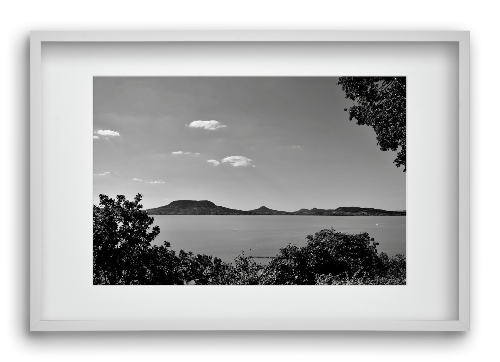 Balaton Summer, 60x40 cm (45x30 cm), Fehér keret, paszpartuval