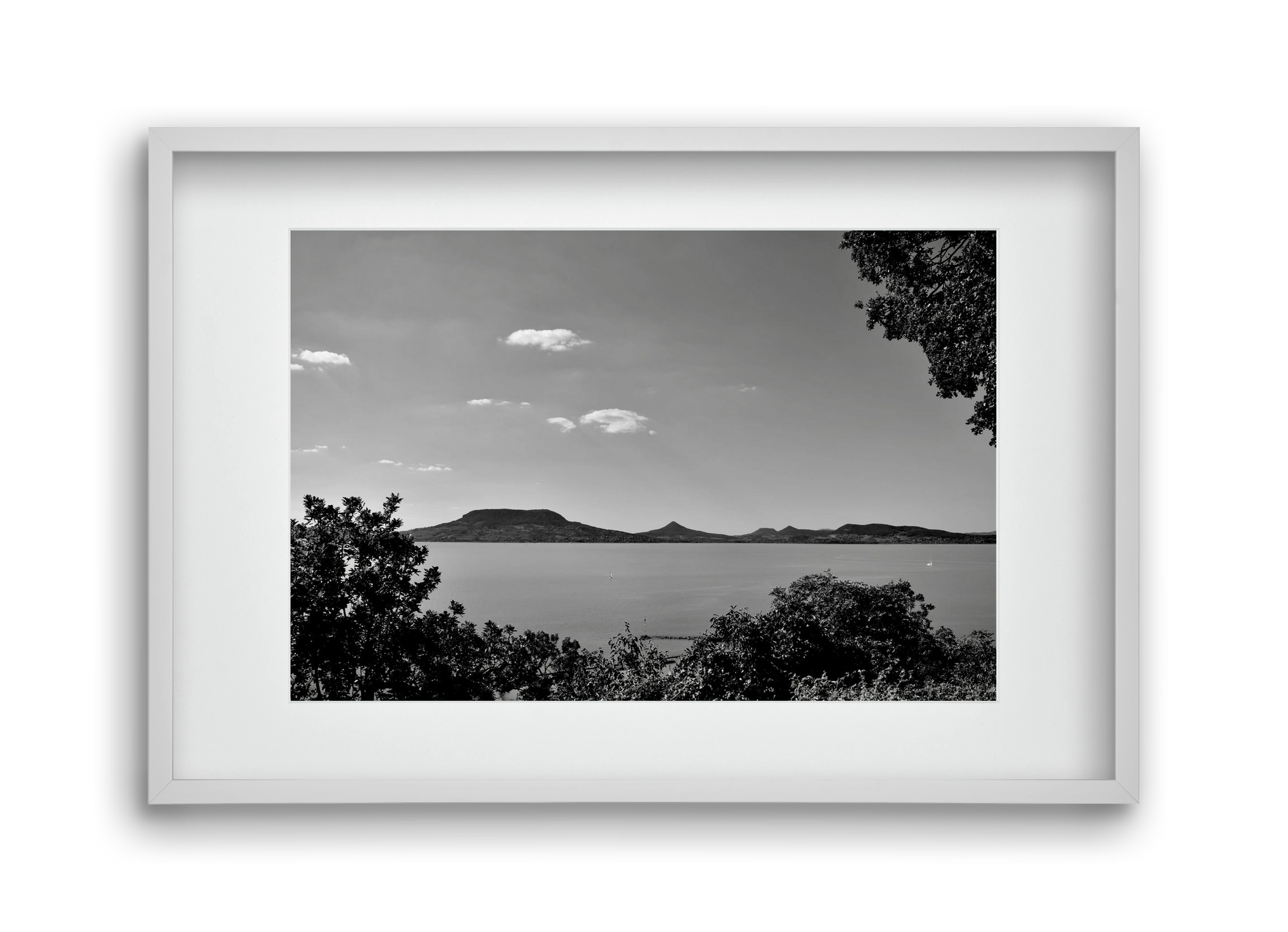 Balaton Summer, 45x30 cm (30x20 cm), Fehér keret, paszpartuval
