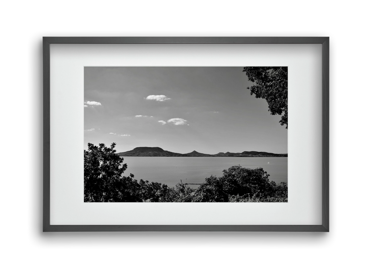 Balaton Summer, 45x30 cm (30x20 cm), Fekete keret, paszpartuval