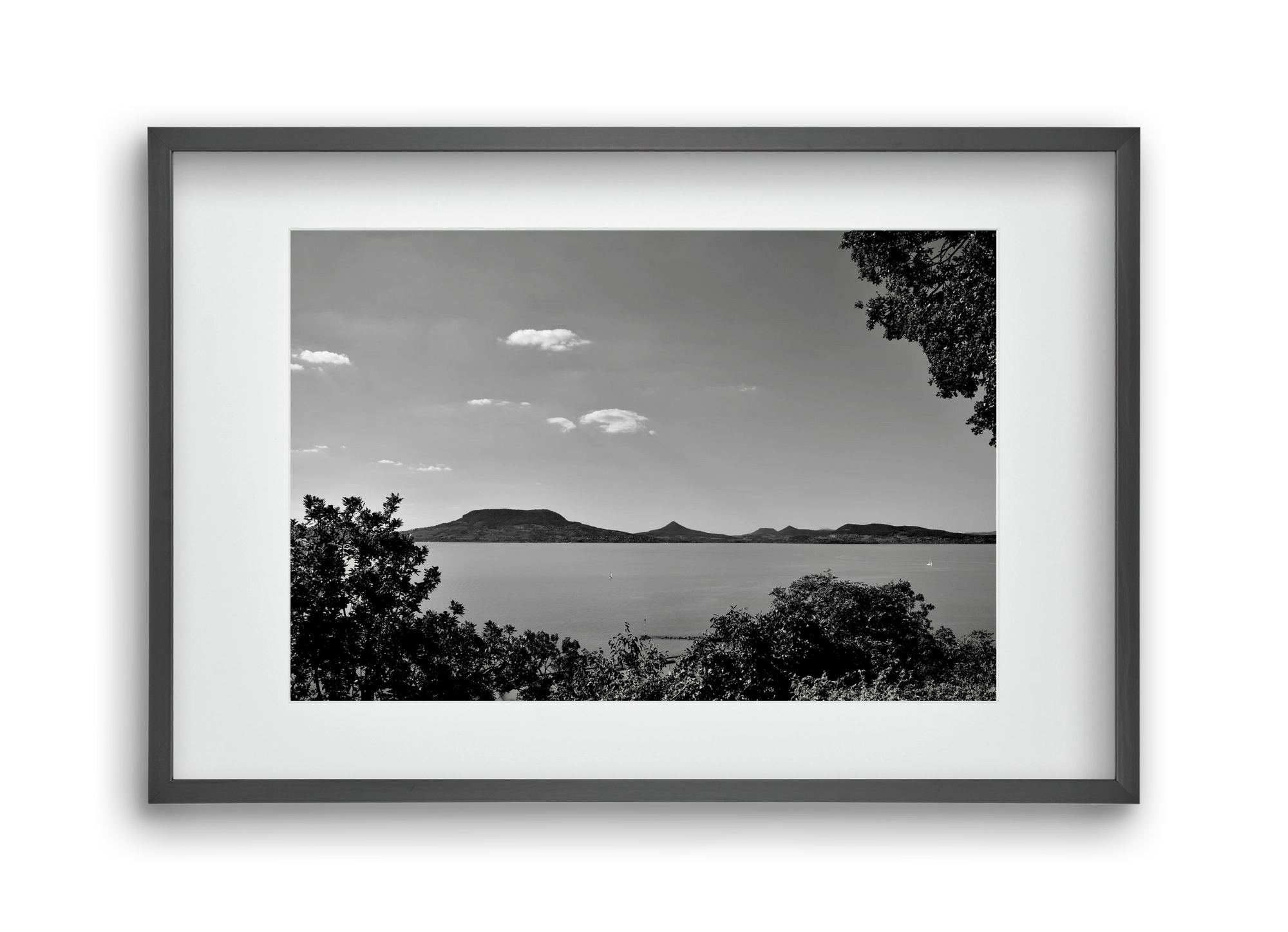 Balaton Summer, 45x30 cm (30x20 cm), Fekete keret, paszpartuval