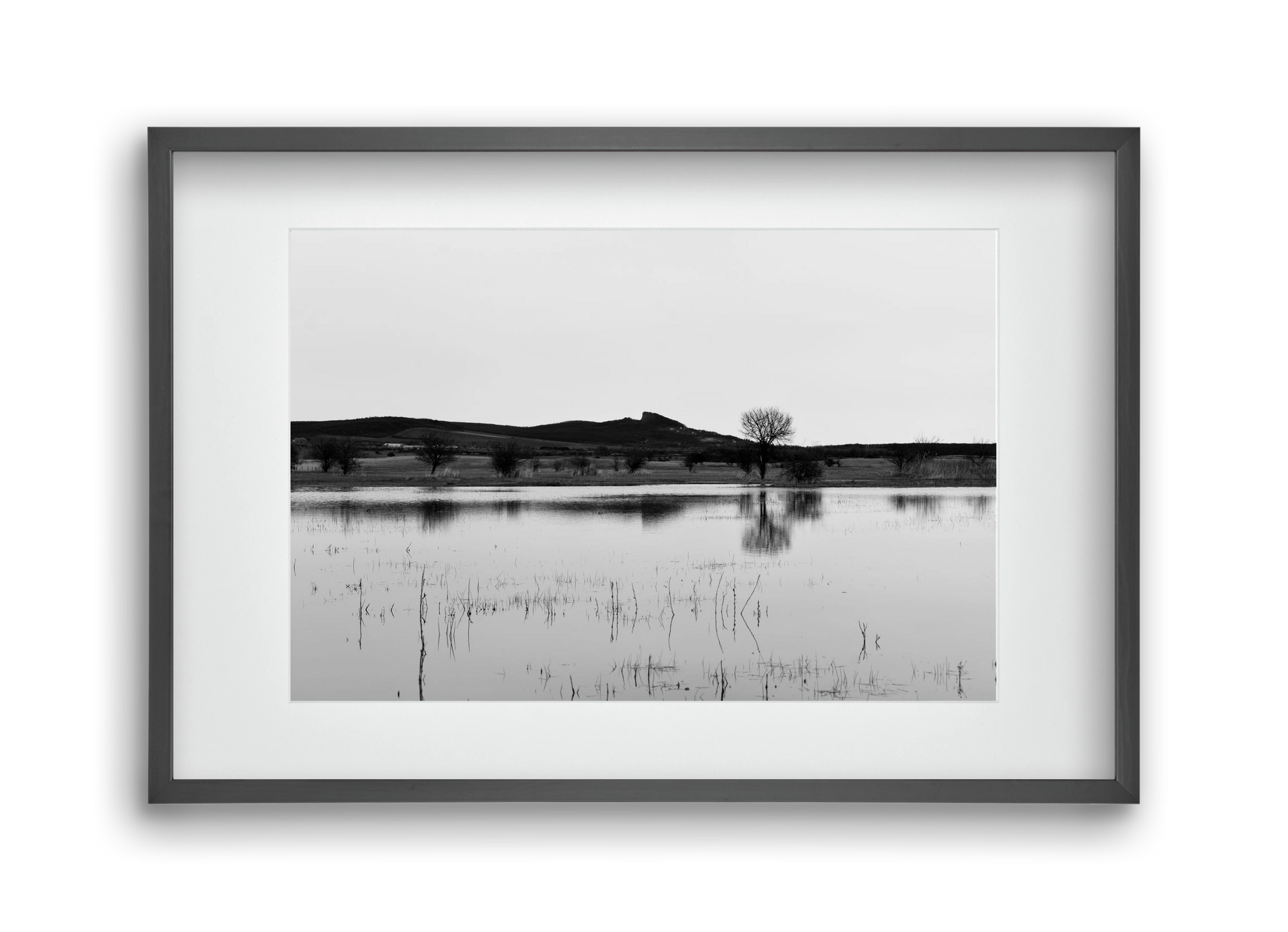 sharp, 45x30 cm (30x20 cm), Fekete keret, paszpartuval