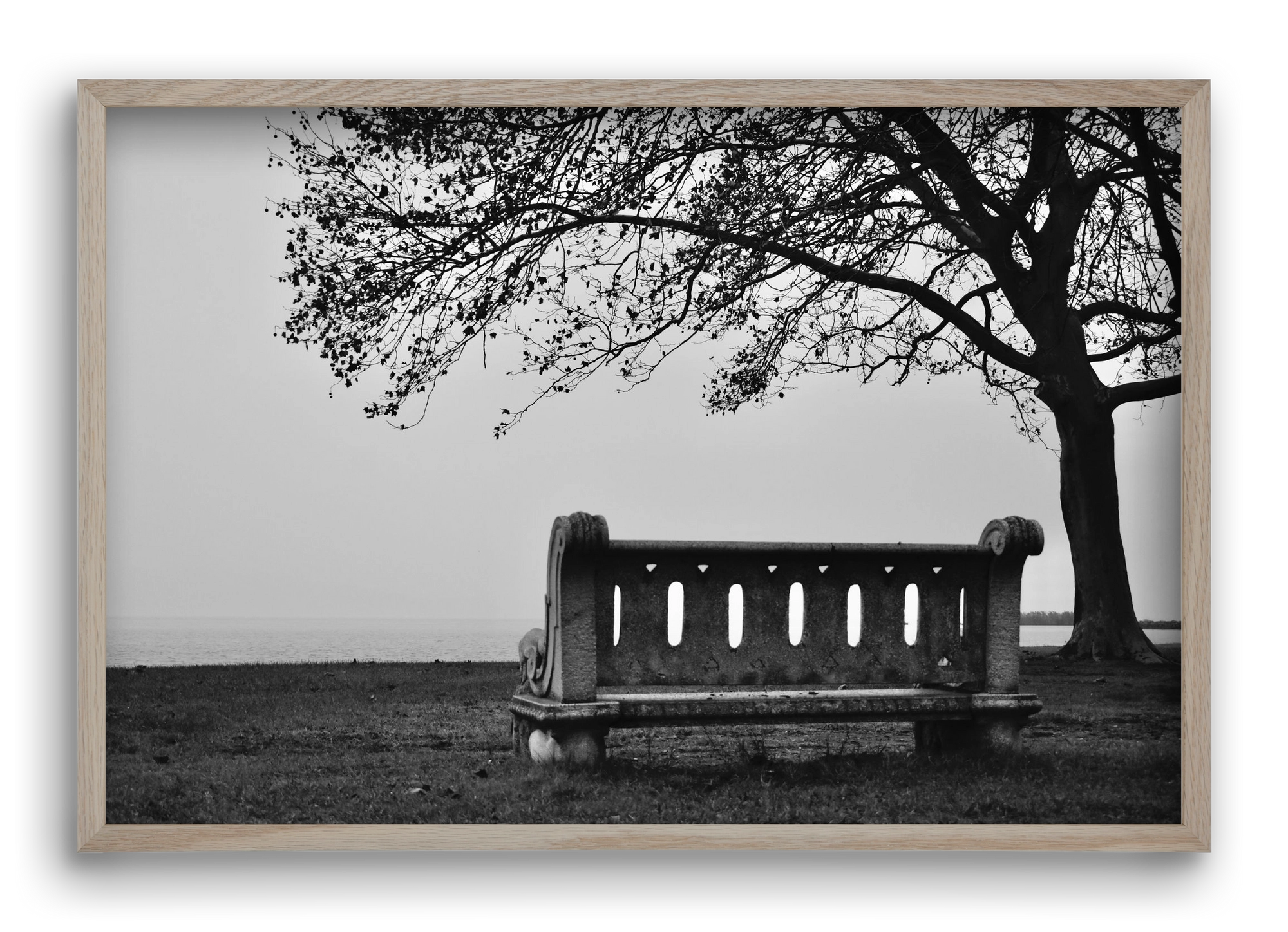 Fonyód, 60x40 cm (60x40 cm), Tölgy keret