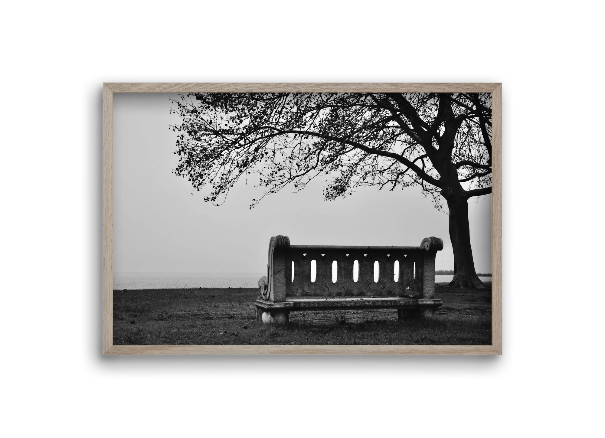 Fonyód, 30x20 cm (30x20 cm), Tölgy keret