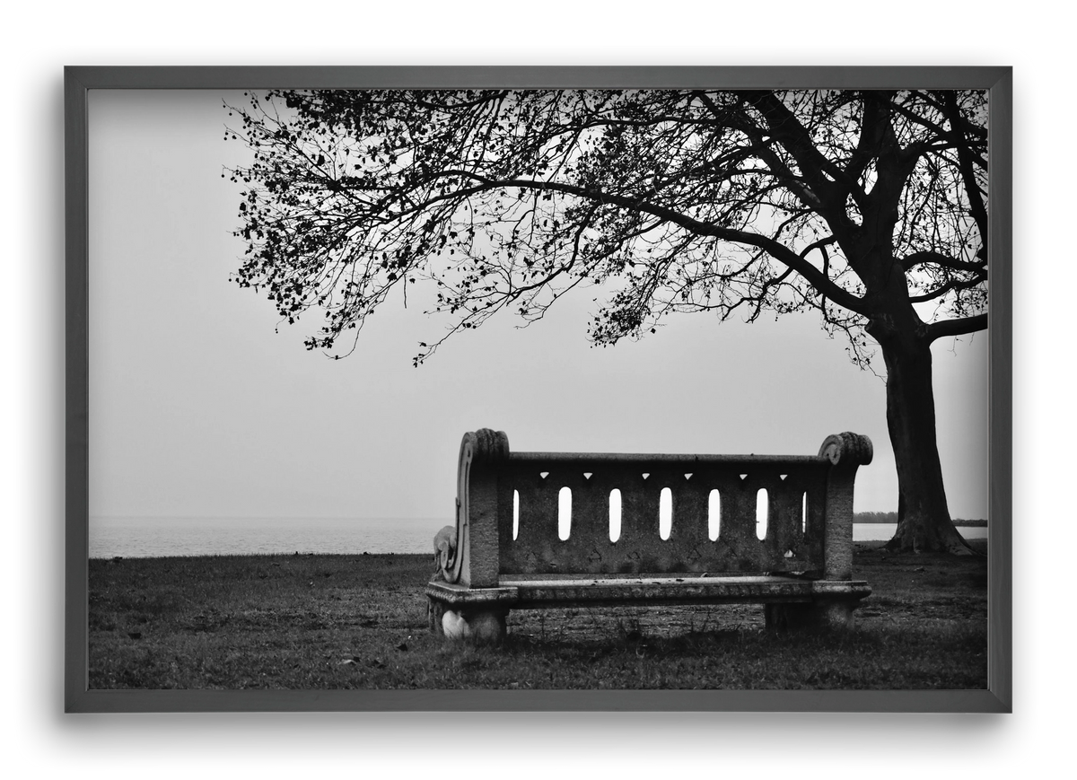 Fonyód, 60x40 cm (60x40 cm), Fekete keret