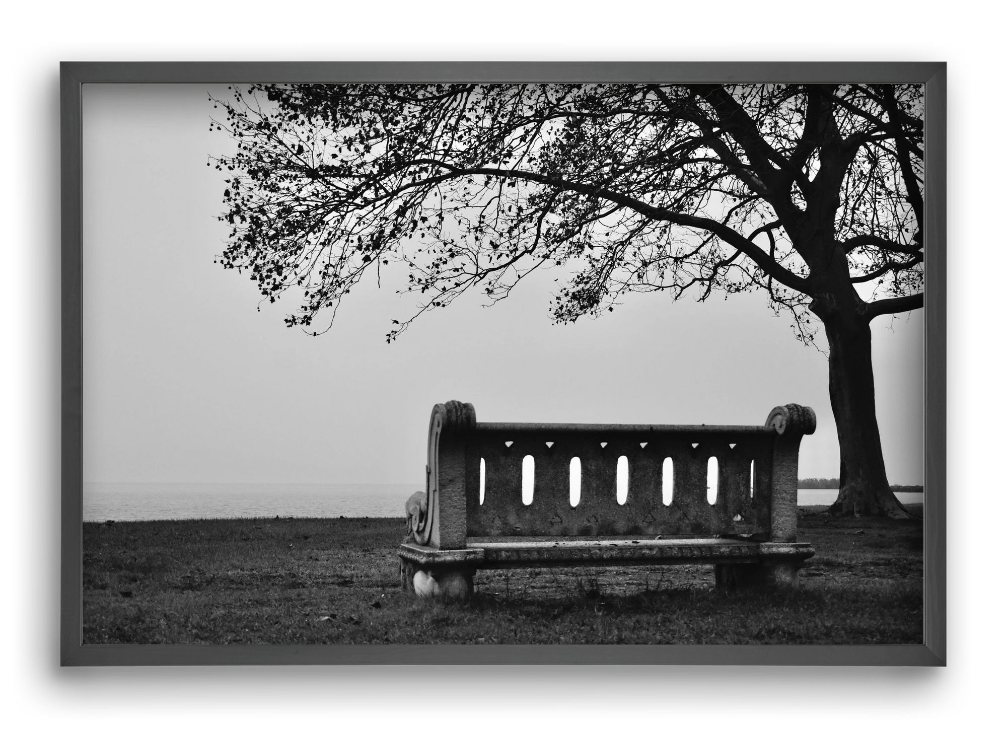 Fonyód, 60x40 cm (60x40 cm), Fekete keret