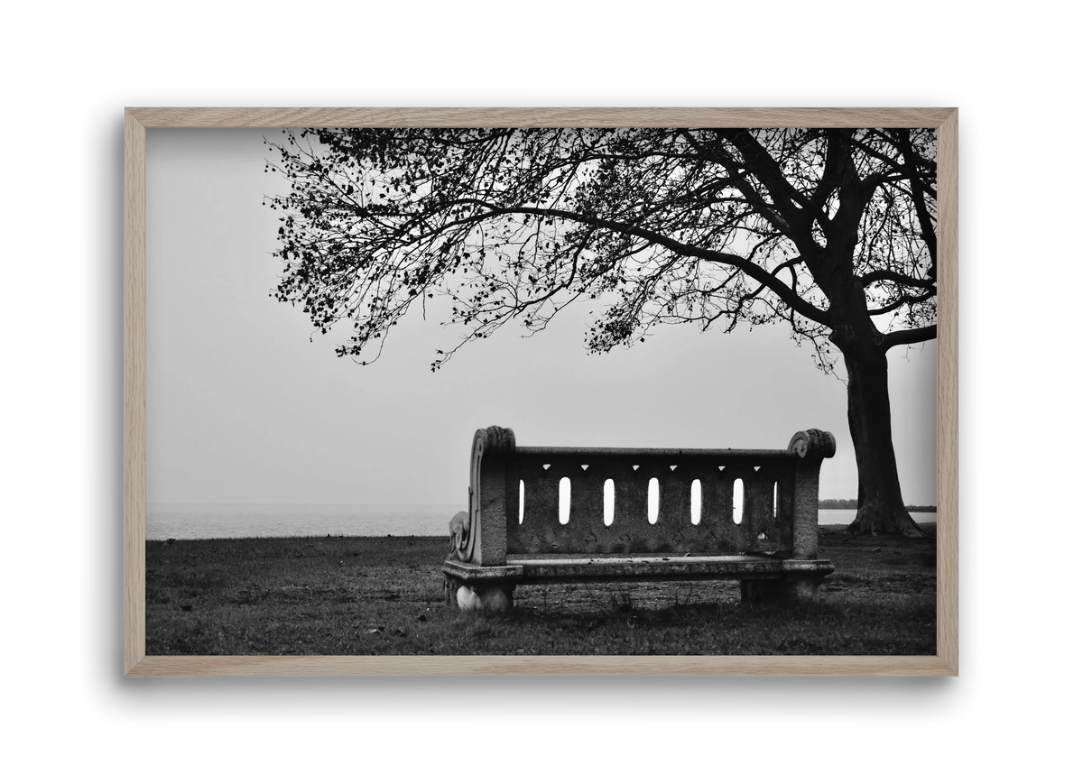 Fonyód, 45x30 cm (45x30 cm), Tölgy keret