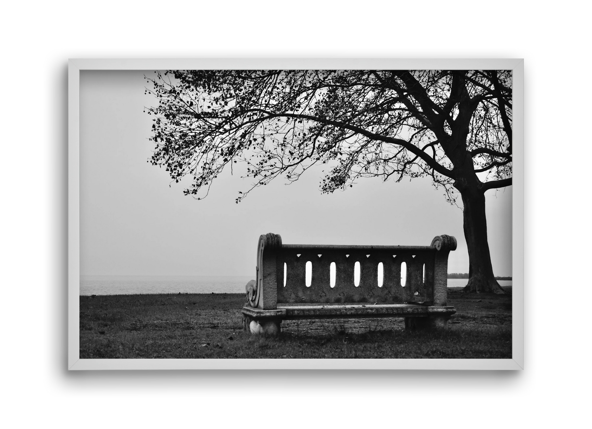 Fonyód, 45x30 cm (45x30 cm), Fehér keret