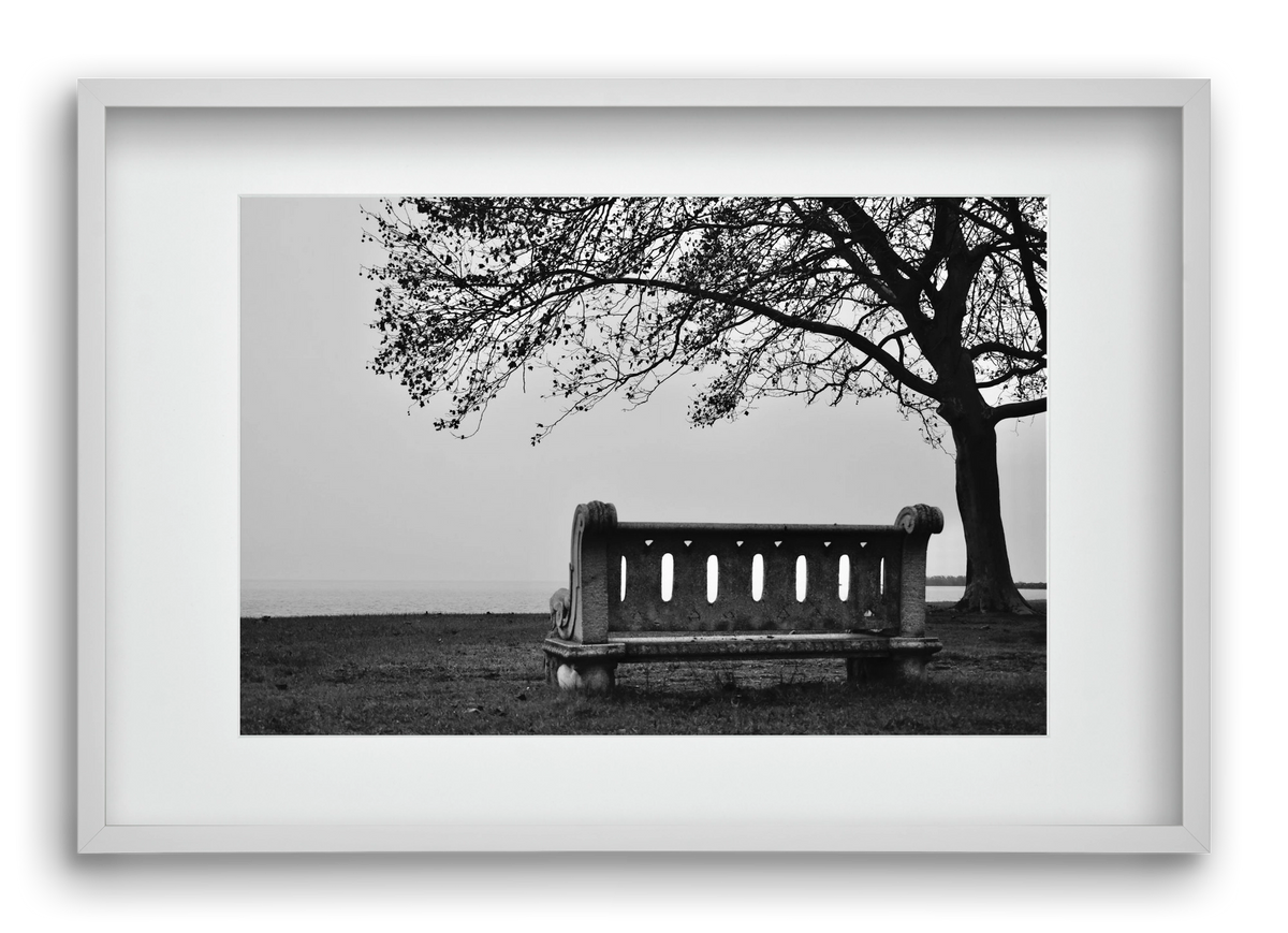 Fonyód, 60x40 cm (45x30 cm), Fehér keret, paszpartuval