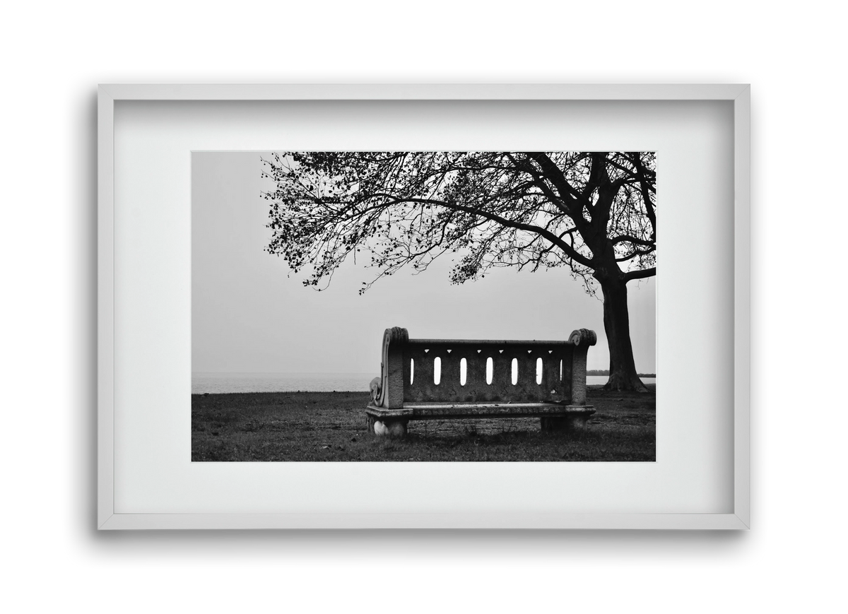 Fonyód, 45x30 cm (30x20 cm), Fehér keret, paszpartuval