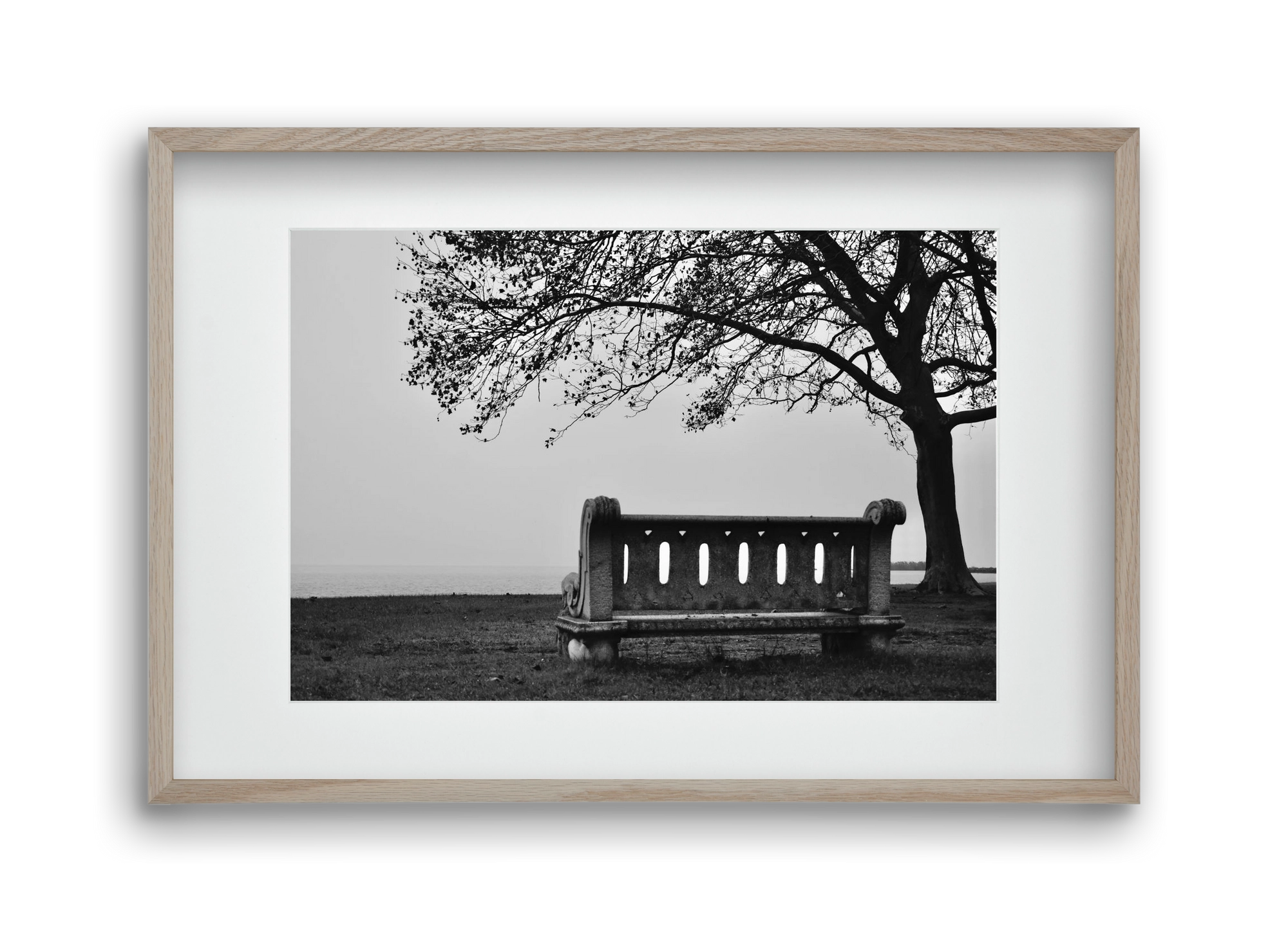 Fonyód, 45x30 cm (30x20 cm), Tölgy keret, paszpartuval