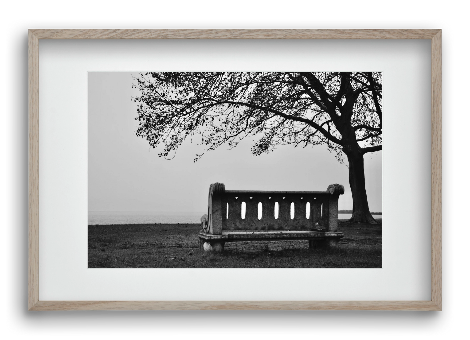 Fonyód, 60x40 cm (45x30 cm), Tölgy keret, paszpartuval