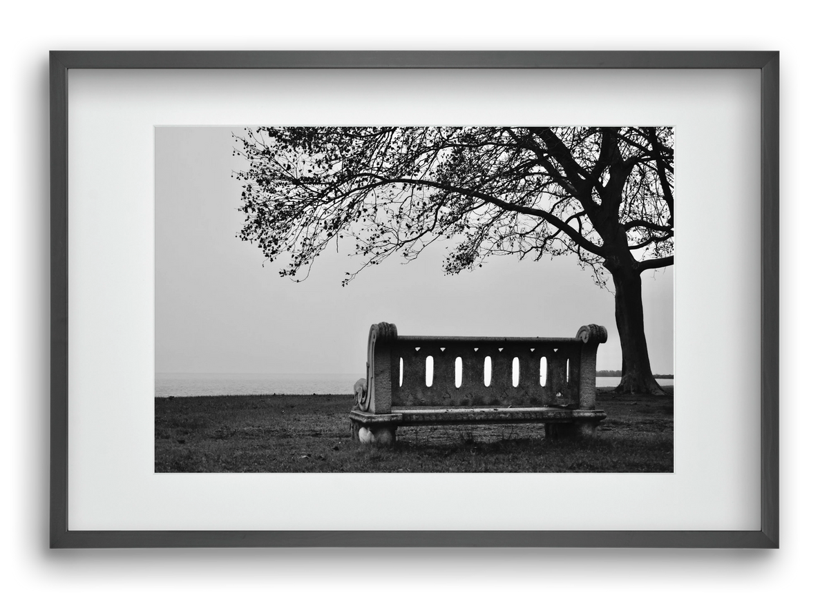 Fonyód, 60x40 cm (45x30 cm), Fekete keret, paszpartuval