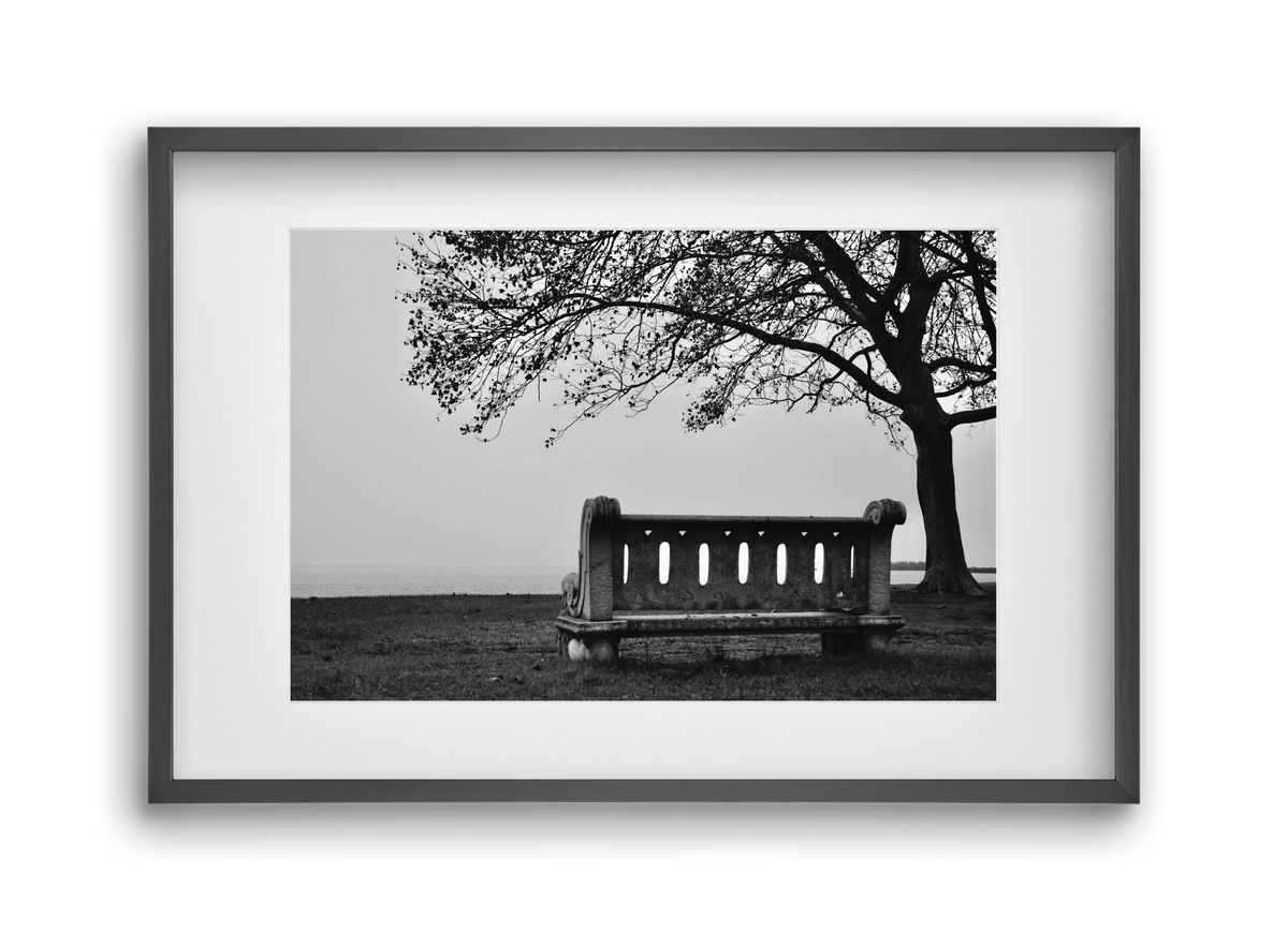 Fonyód, 45x30 cm (30x20 cm), Fekete keret, paszpartuval