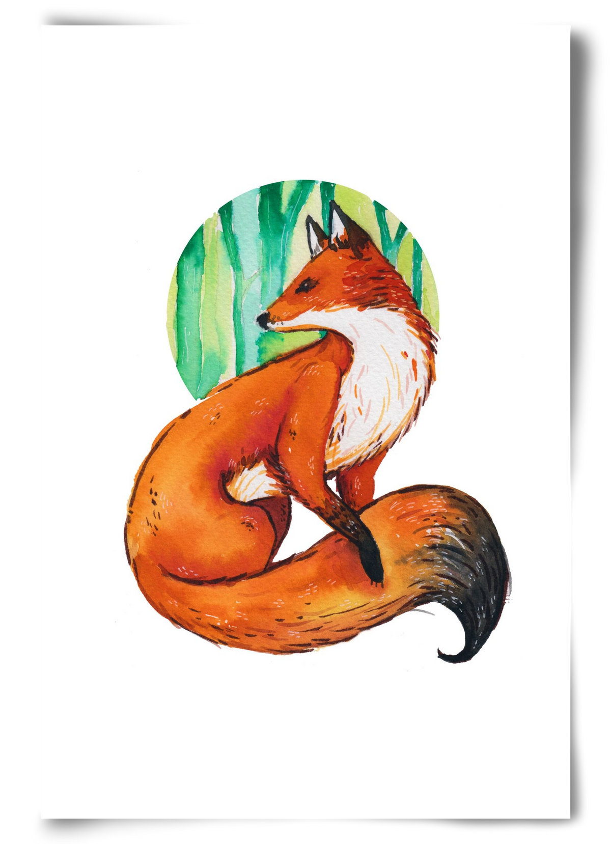 Róka, 60x90 cm, Keret nélkül